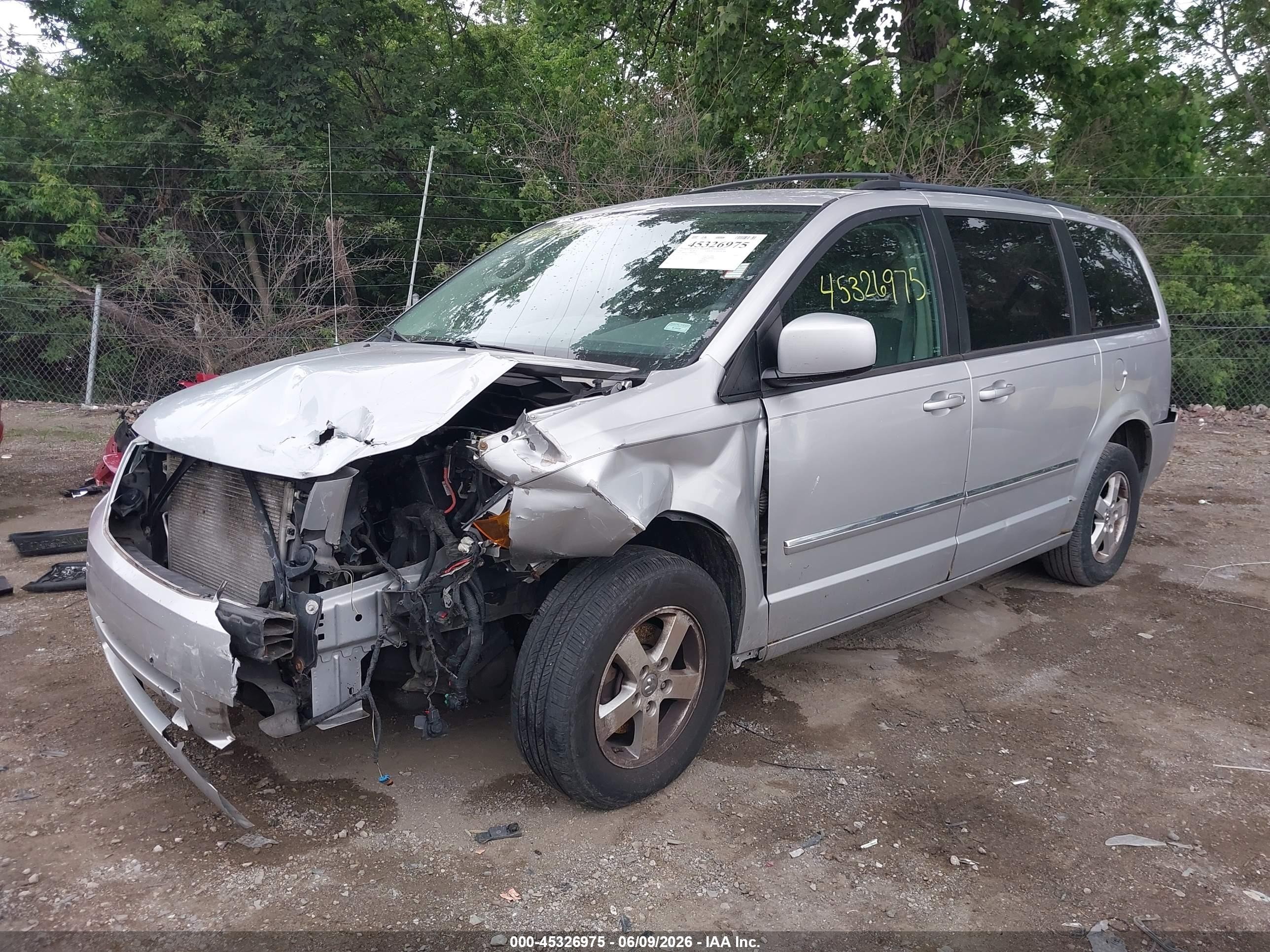 2009 Dodge Grand Caravan Sxt Silver vin: 2D8HN541X9R603918