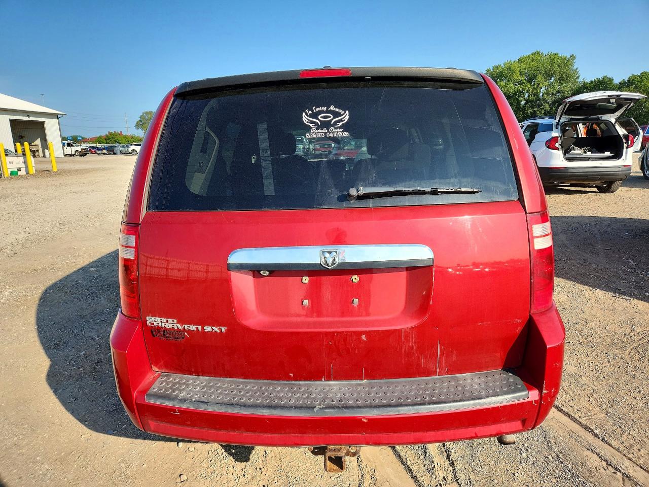 2008 Dodge Grand Caravan Sxt Burgundy vin: 2D8HN54P08R122563