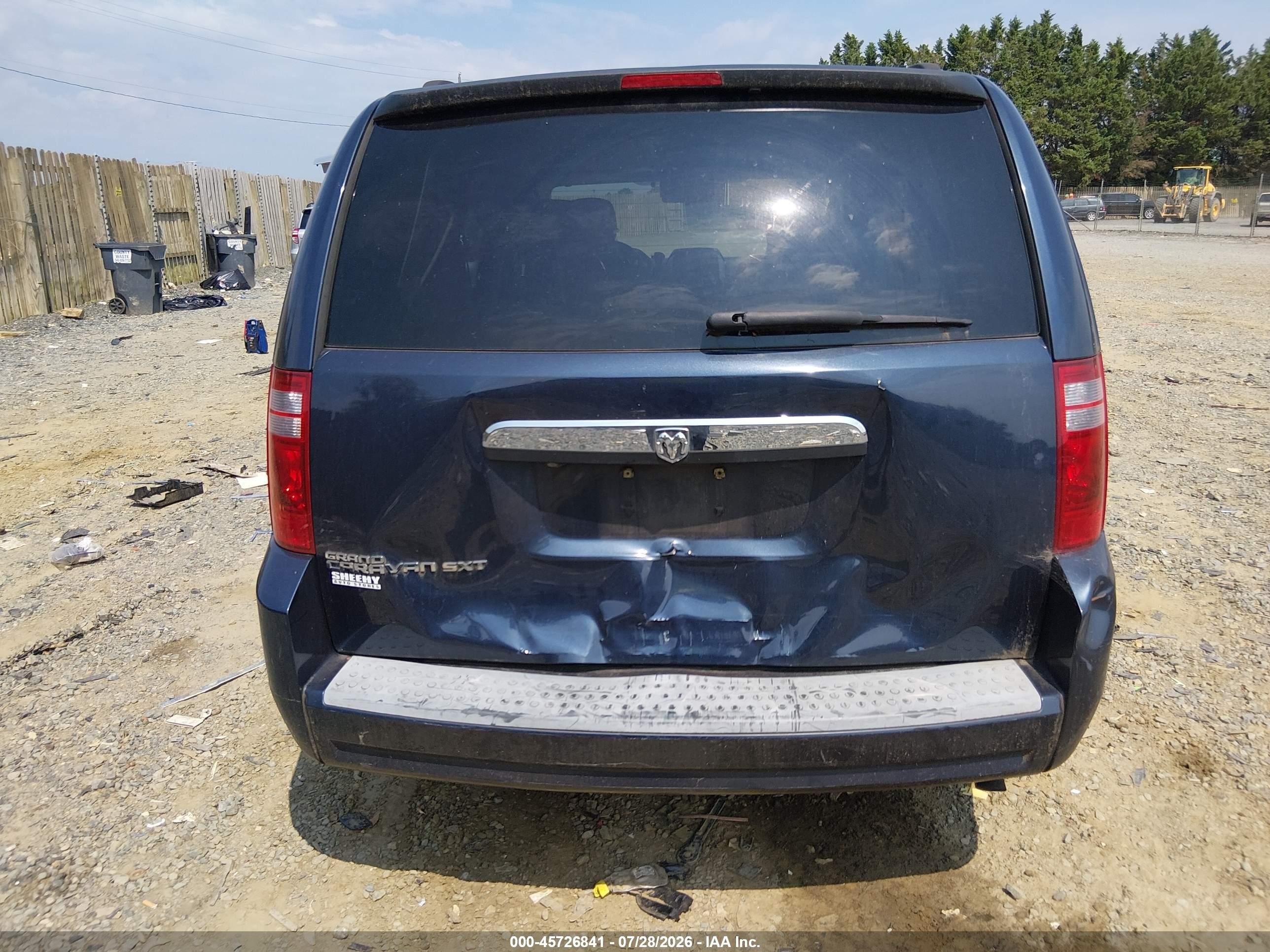 2008 Dodge Grand Caravan Sxt Dark Blue vin: 2D8HN54P08R127522