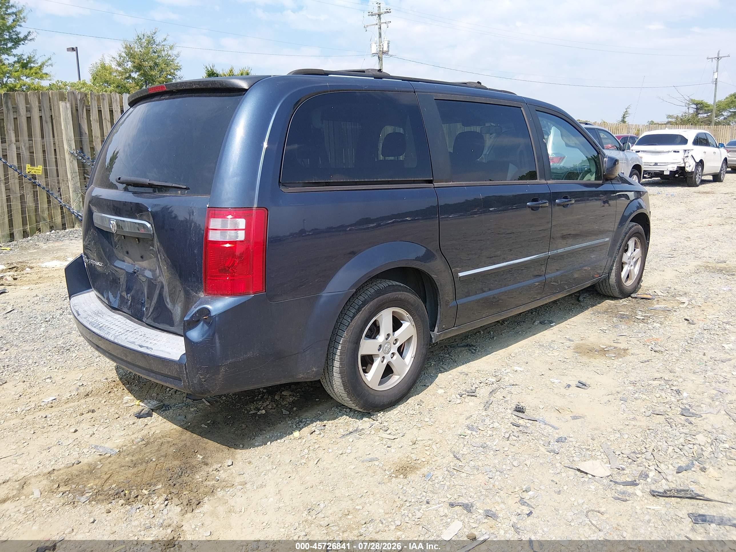2008 Dodge Grand Caravan Sxt Dark Blue vin: 2D8HN54P08R127522