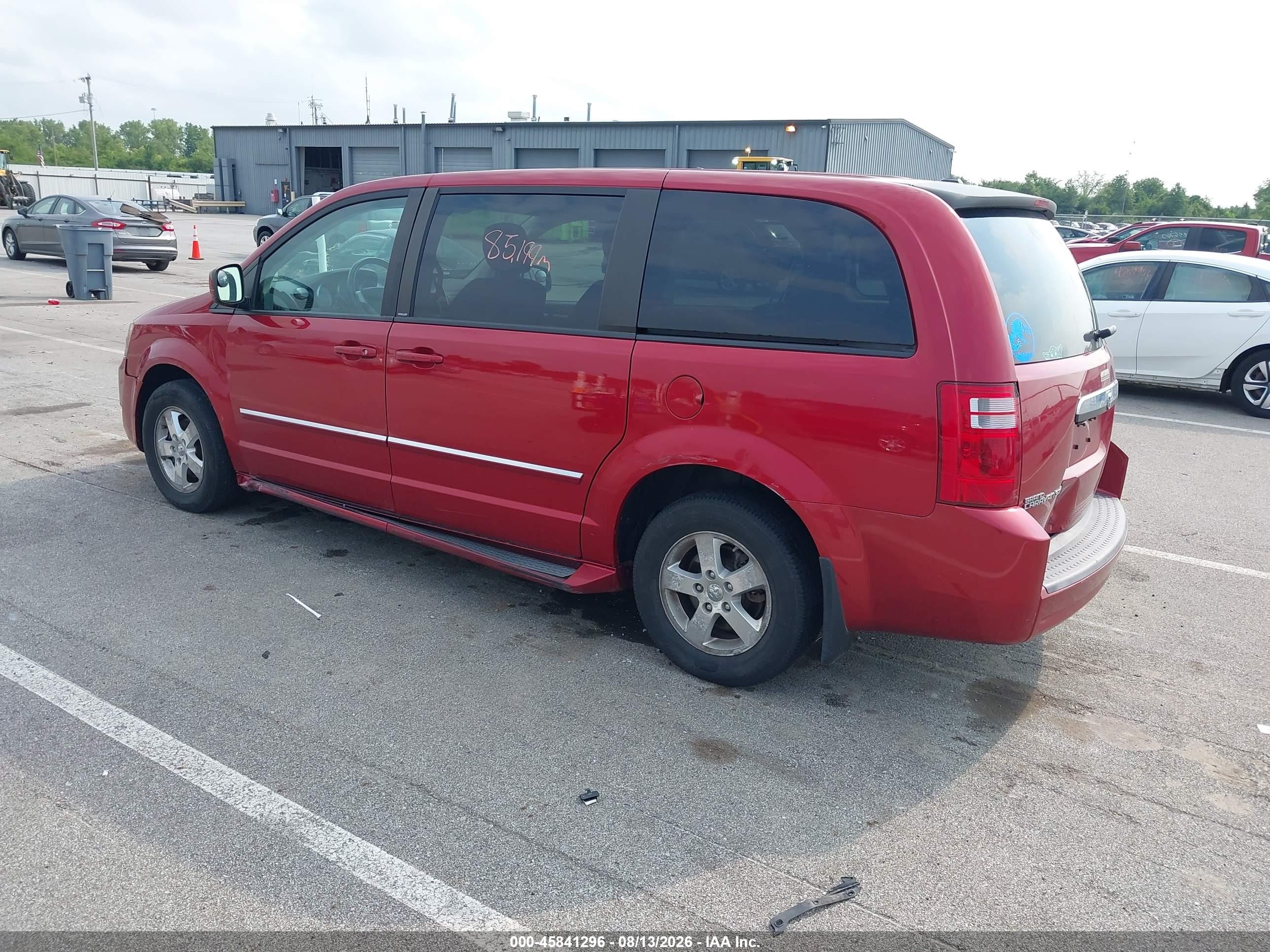 2008 Dodge Grand Caravan Sxt Red vin: 2D8HN54P08R752373