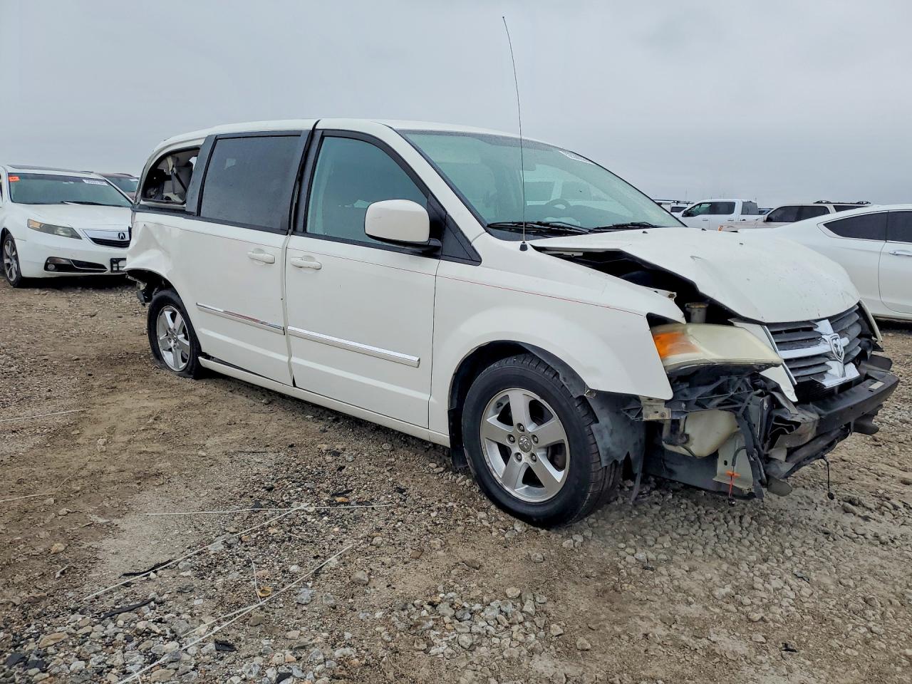 2008 Dodge Grand Caravan Sxt White vin: 2D8HN54P08R780075