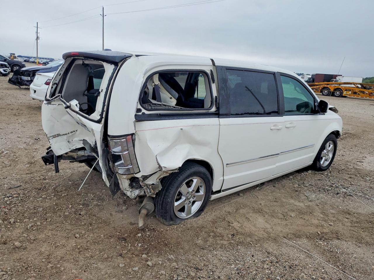 2008 Dodge Grand Caravan Sxt White vin: 2D8HN54P08R780075