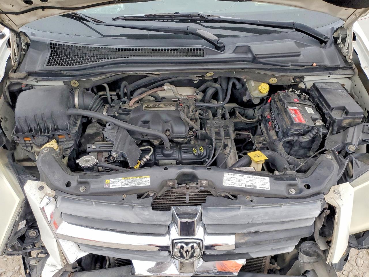 2008 Dodge Grand Caravan Sxt White vin: 2D8HN54P08R780075