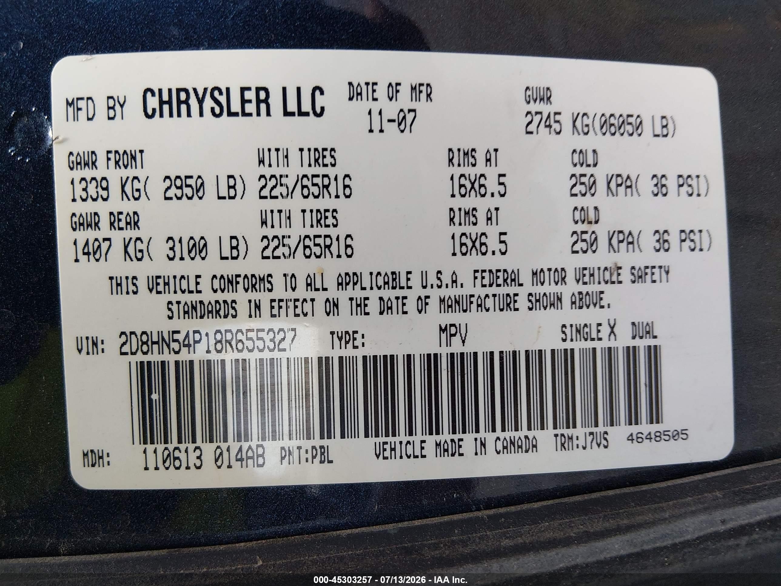 2008 Dodge Grand Caravan Sxt Синий vin: 2D8HN54P18R655327