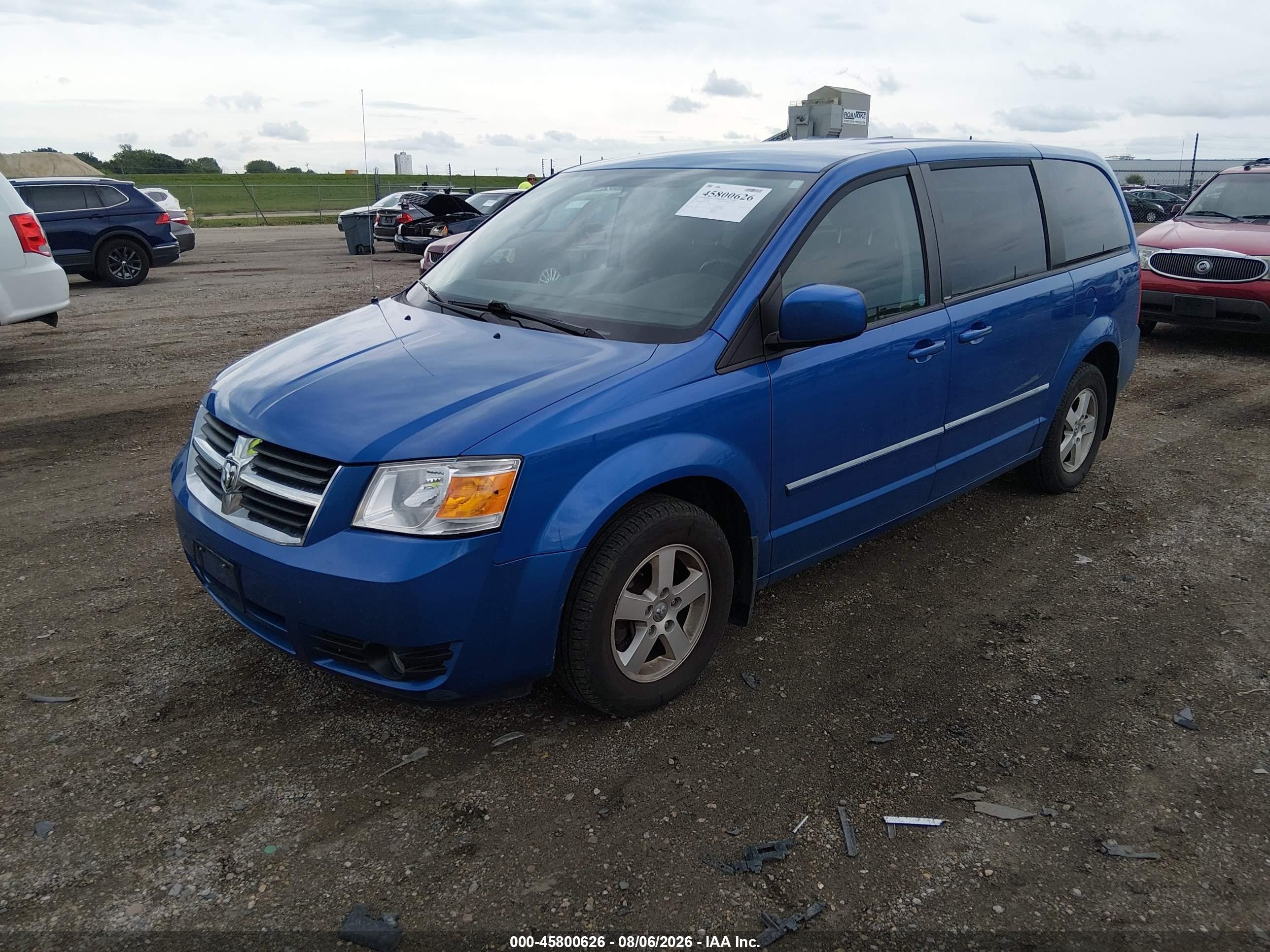 2008 Dodge Grand Caravan Sxt Blue vin: 2D8HN54P18R751586