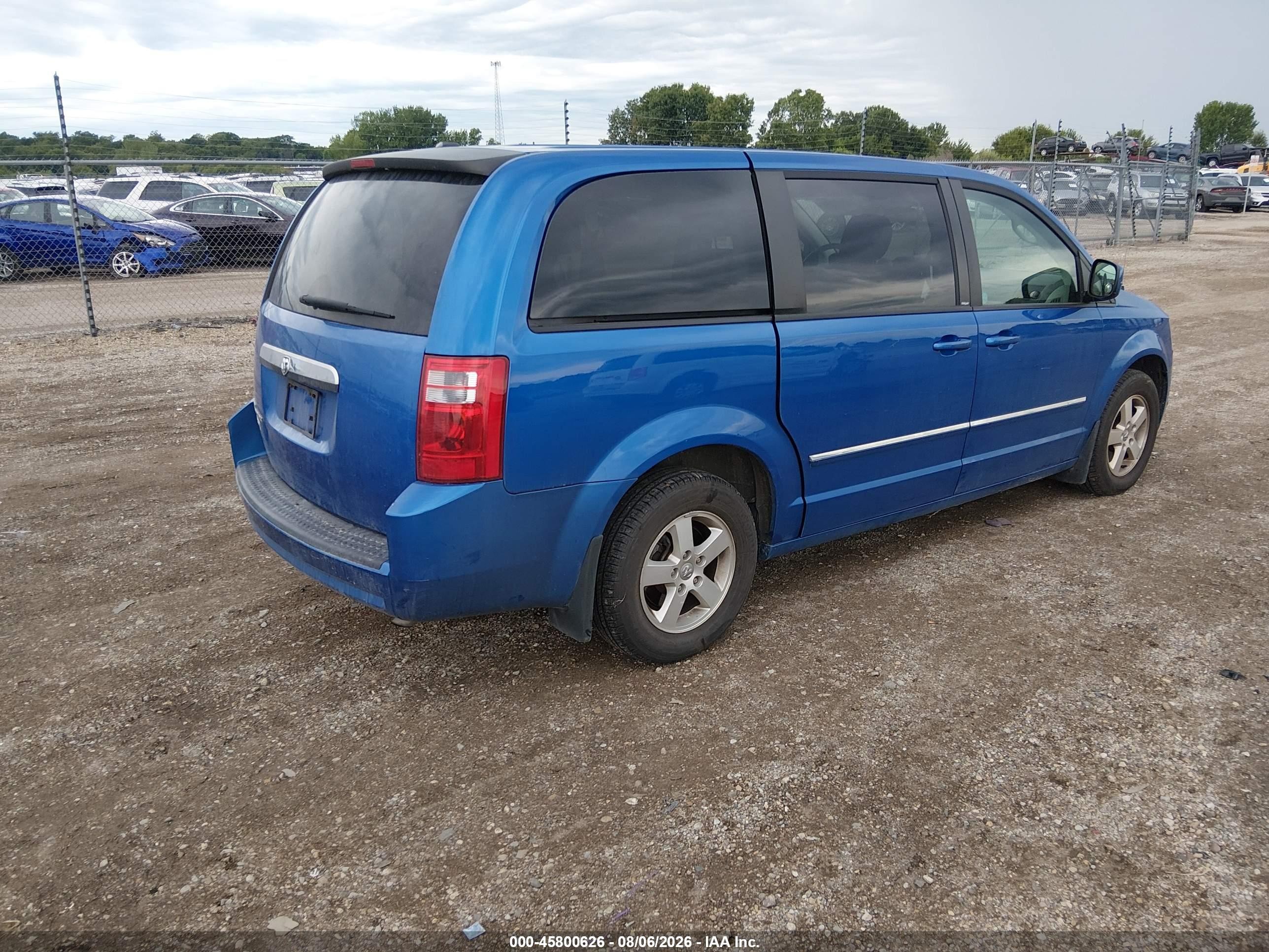 2008 Dodge Grand Caravan Sxt Blue vin: 2D8HN54P18R751586