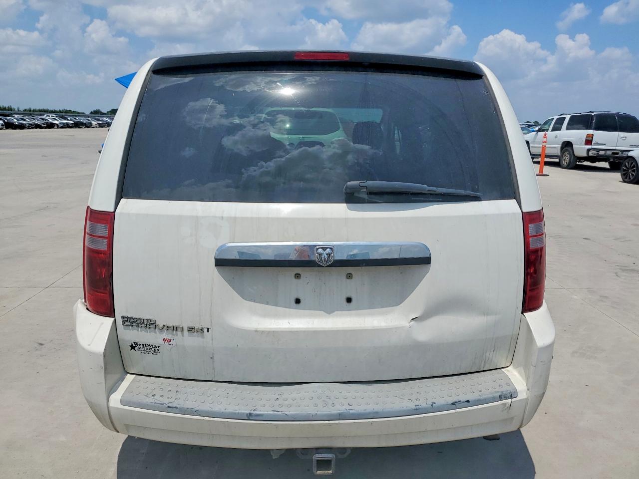 2008 Dodge Grand Caravan Sxt White vin: 2D8HN54P28R130955