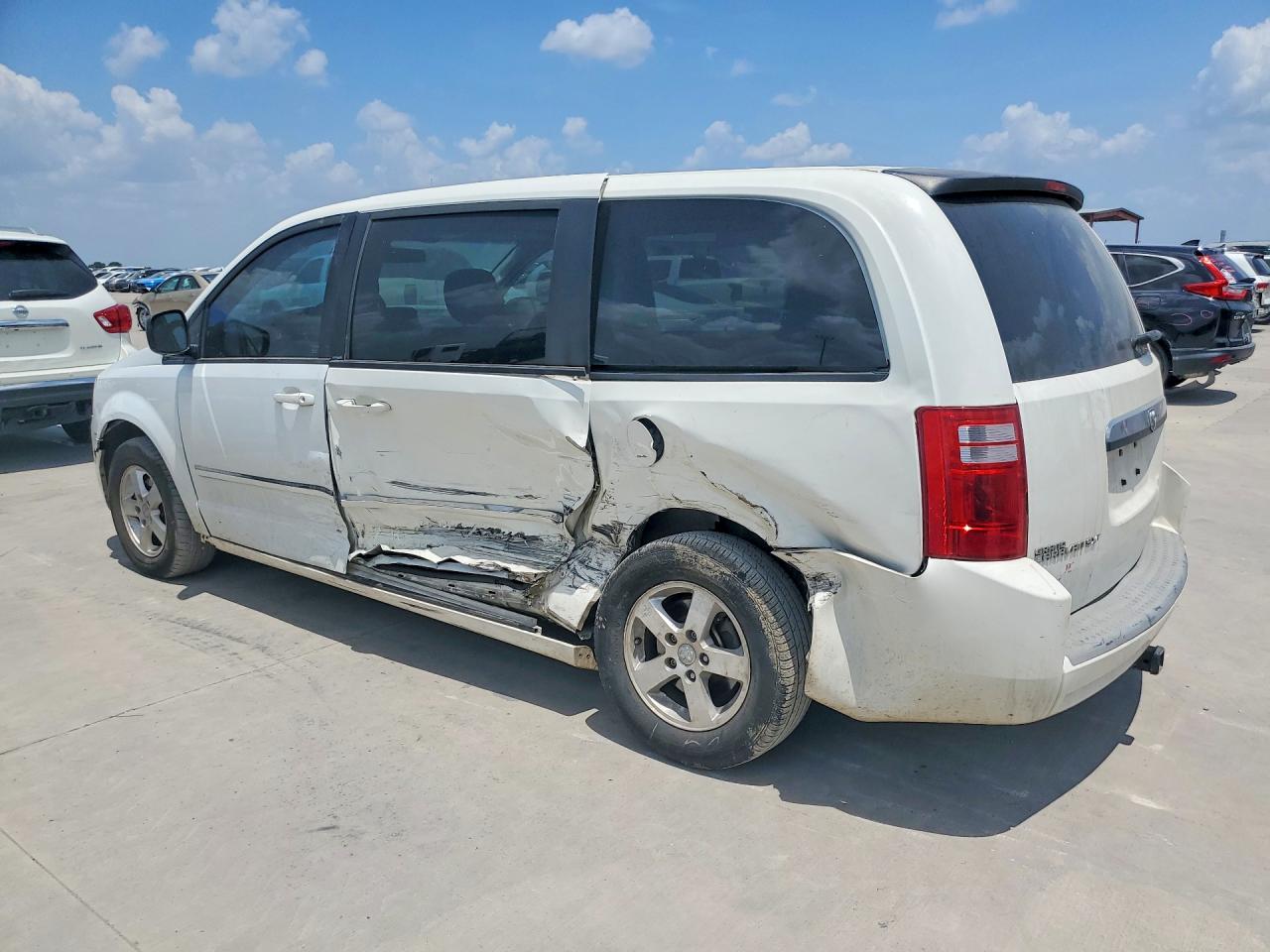2008 Dodge Grand Caravan Sxt White vin: 2D8HN54P28R130955