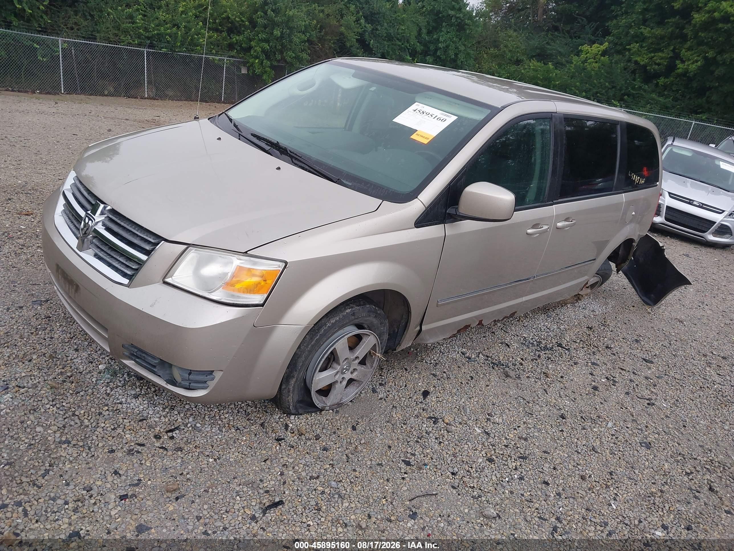 2008 Dodge Grand Caravan Sxt Beige vin: 2D8HN54P38R706584