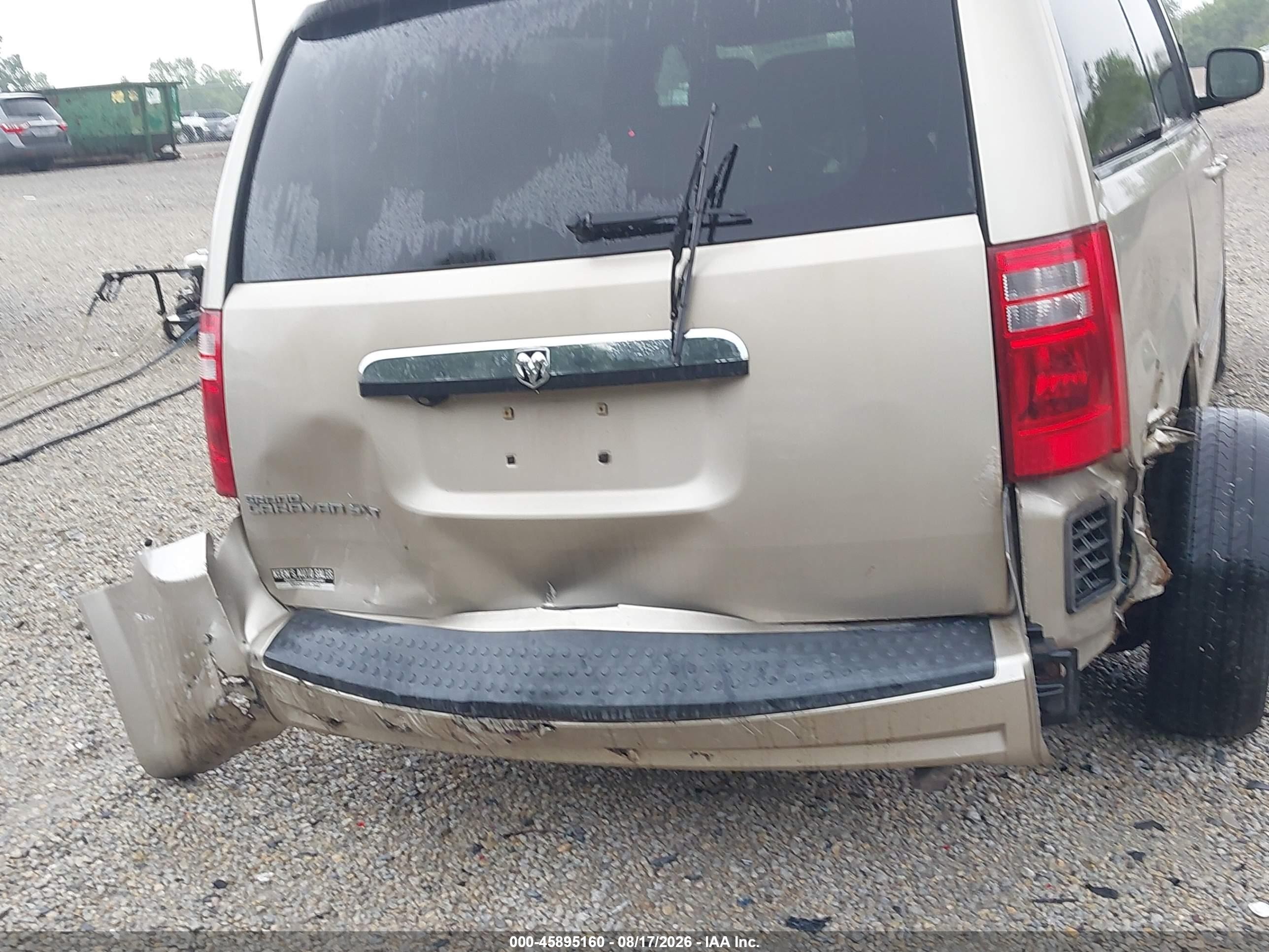 2008 Dodge Grand Caravan Sxt Beige vin: 2D8HN54P38R706584