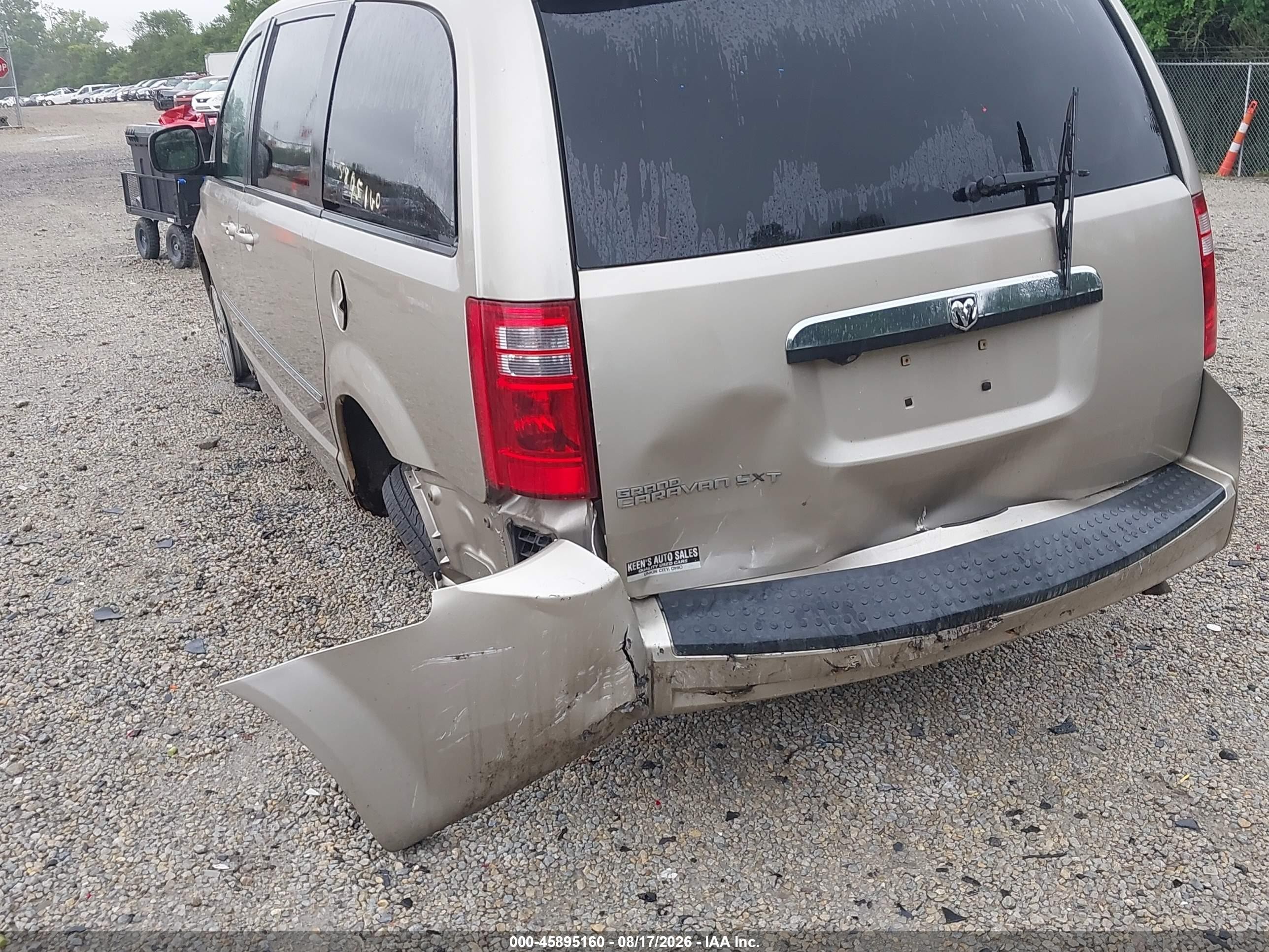2008 Dodge Grand Caravan Sxt Beige vin: 2D8HN54P38R706584