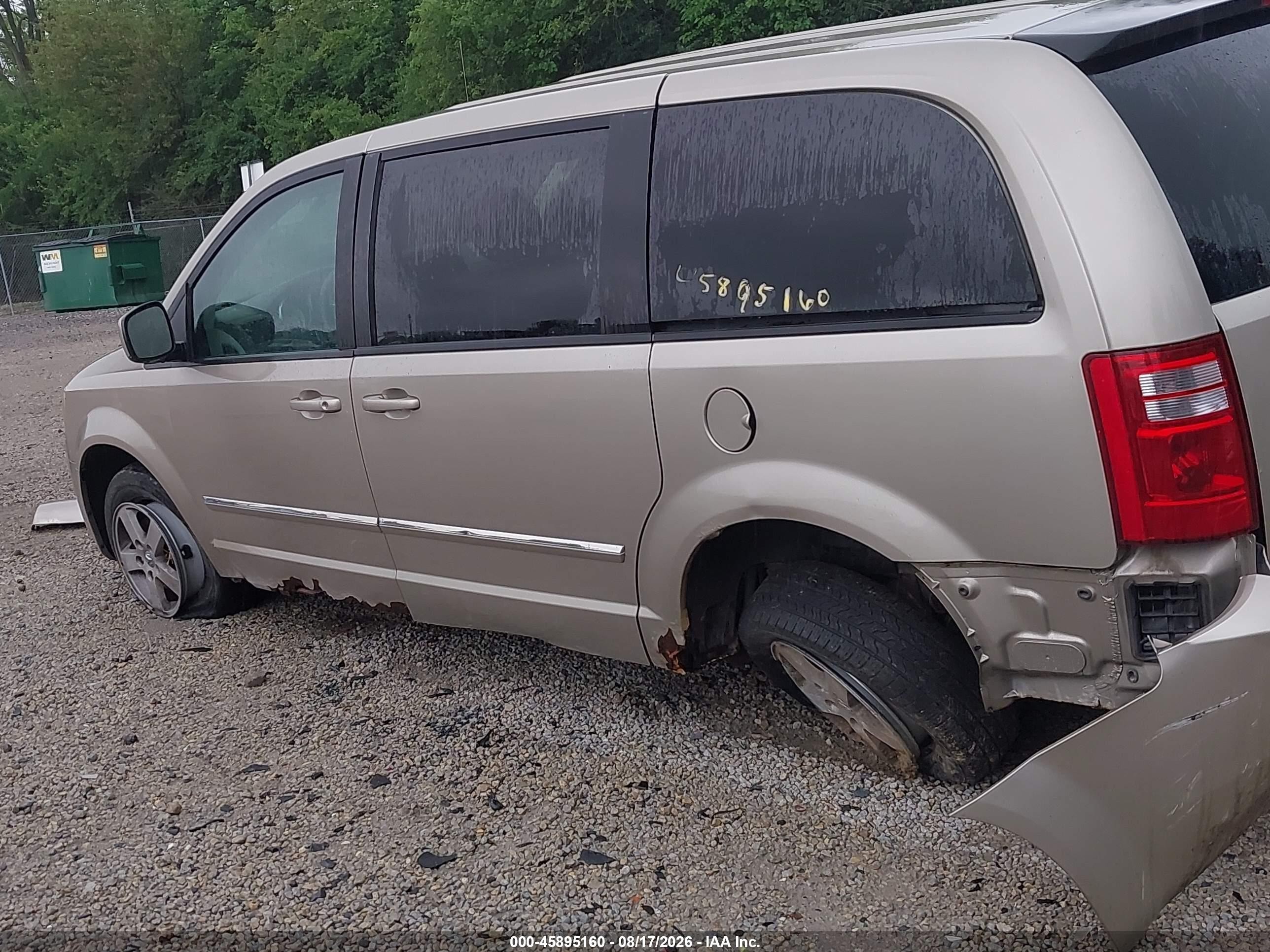 2008 Dodge Grand Caravan Sxt Beige vin: 2D8HN54P38R706584