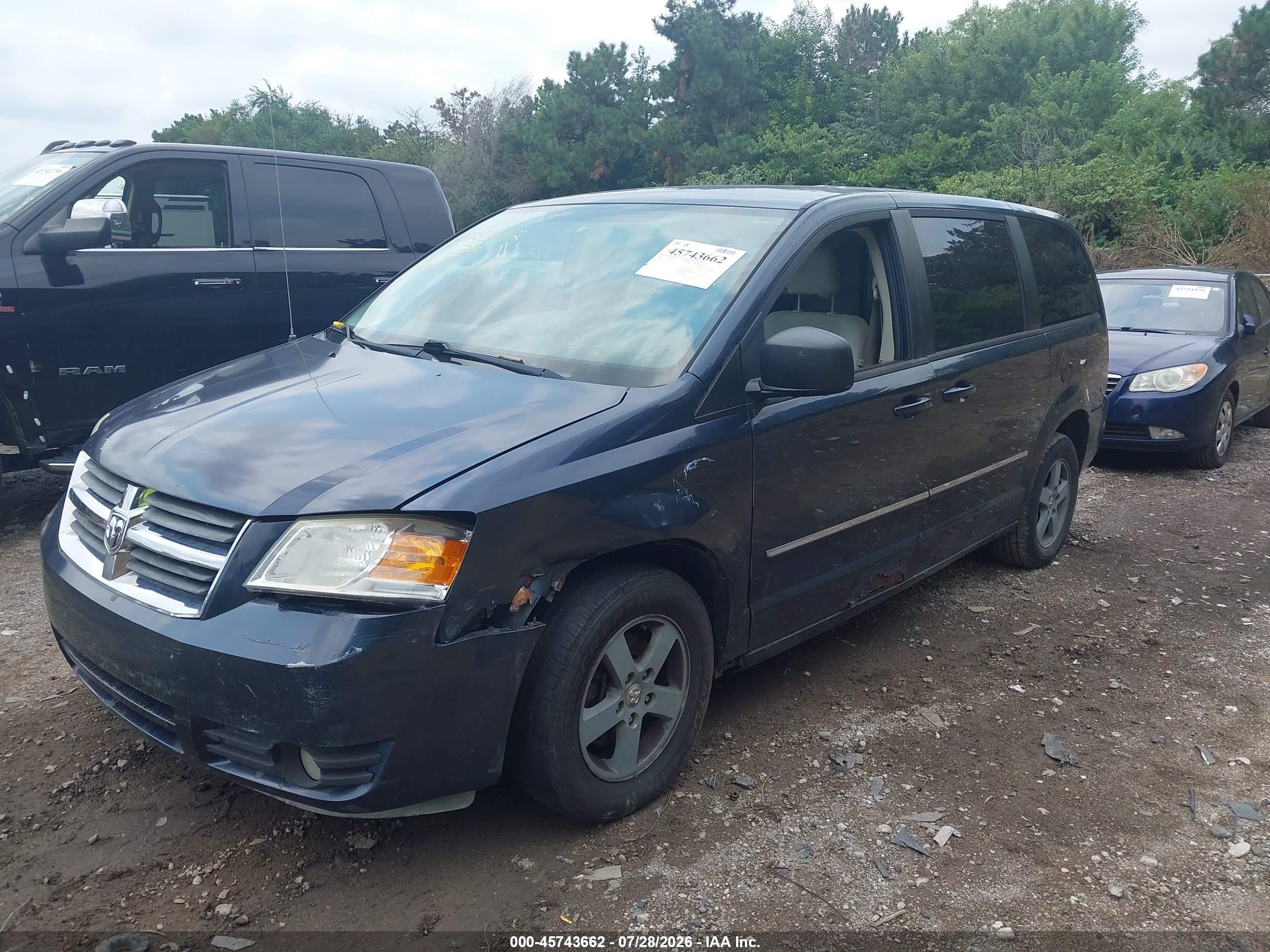 2008 Dodge Grand Caravan Sxt Blue vin: 2D8HN54P48R109590