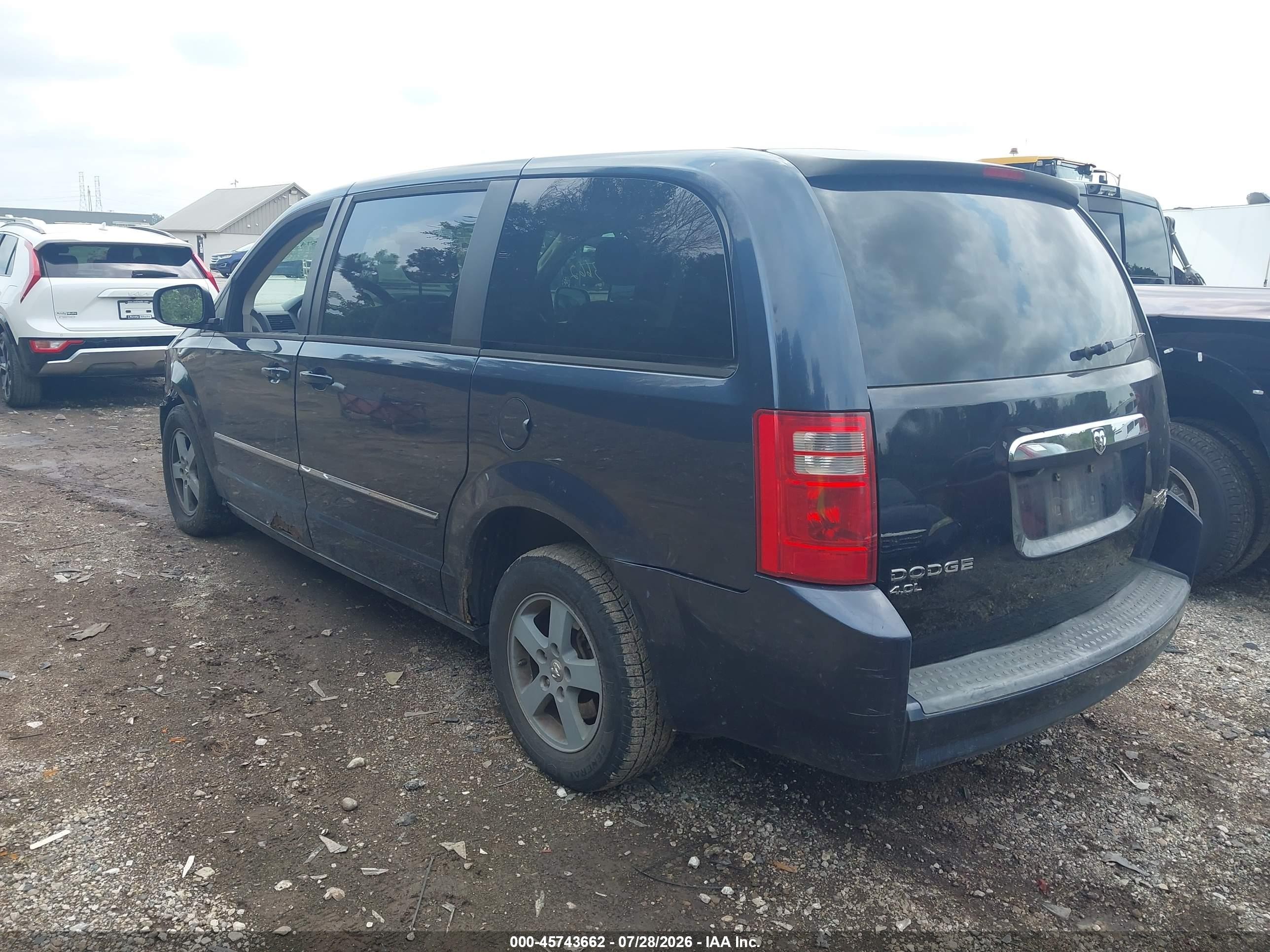 2008 Dodge Grand Caravan Sxt Blue vin: 2D8HN54P48R109590