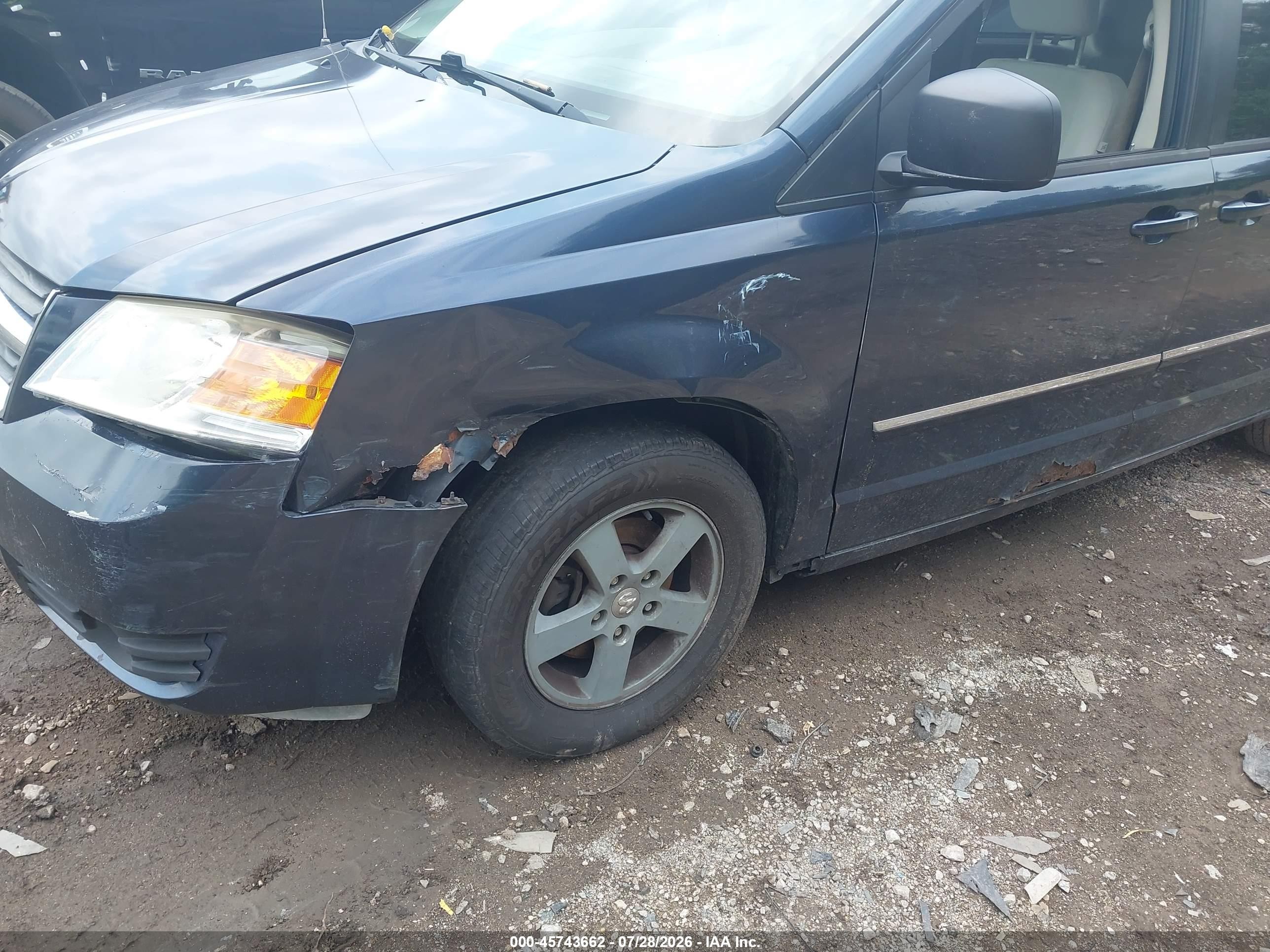 2008 Dodge Grand Caravan Sxt Blue vin: 2D8HN54P48R109590