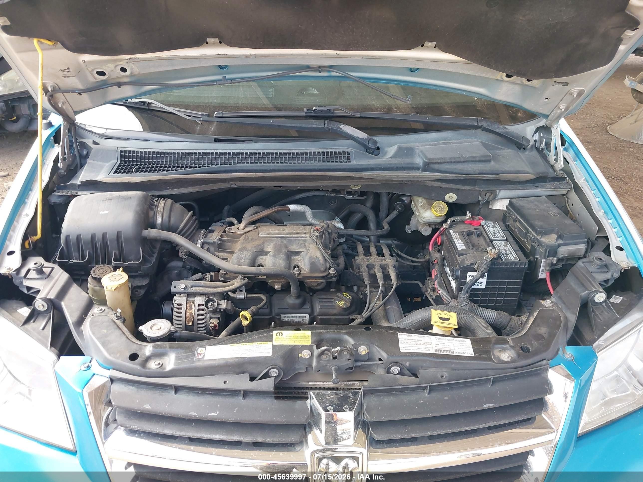 2008 Dodge Grand Caravan Sxt Blue vin: 2D8HN54P58R102406