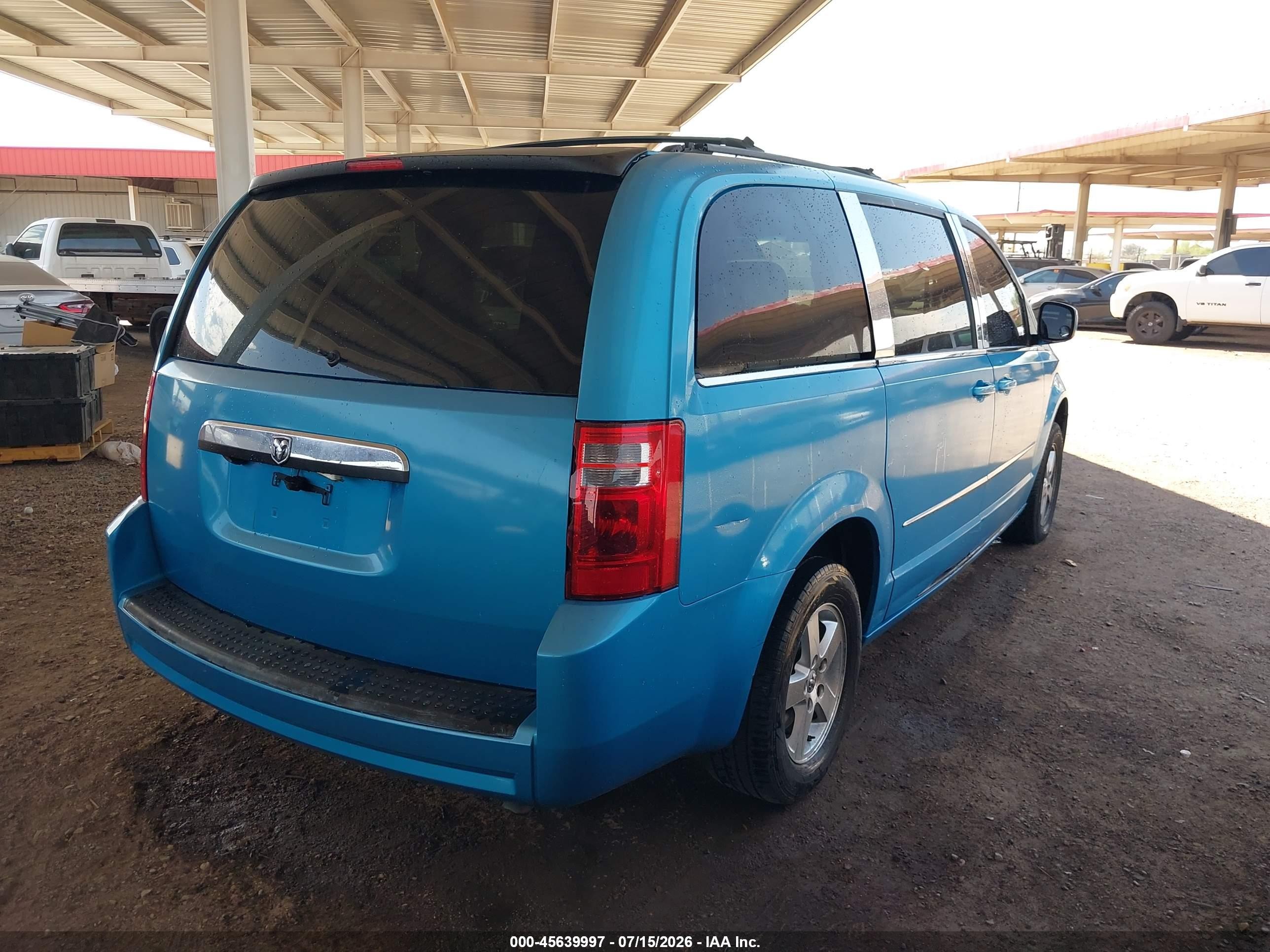 2008 Dodge Grand Caravan Sxt Blue vin: 2D8HN54P58R102406