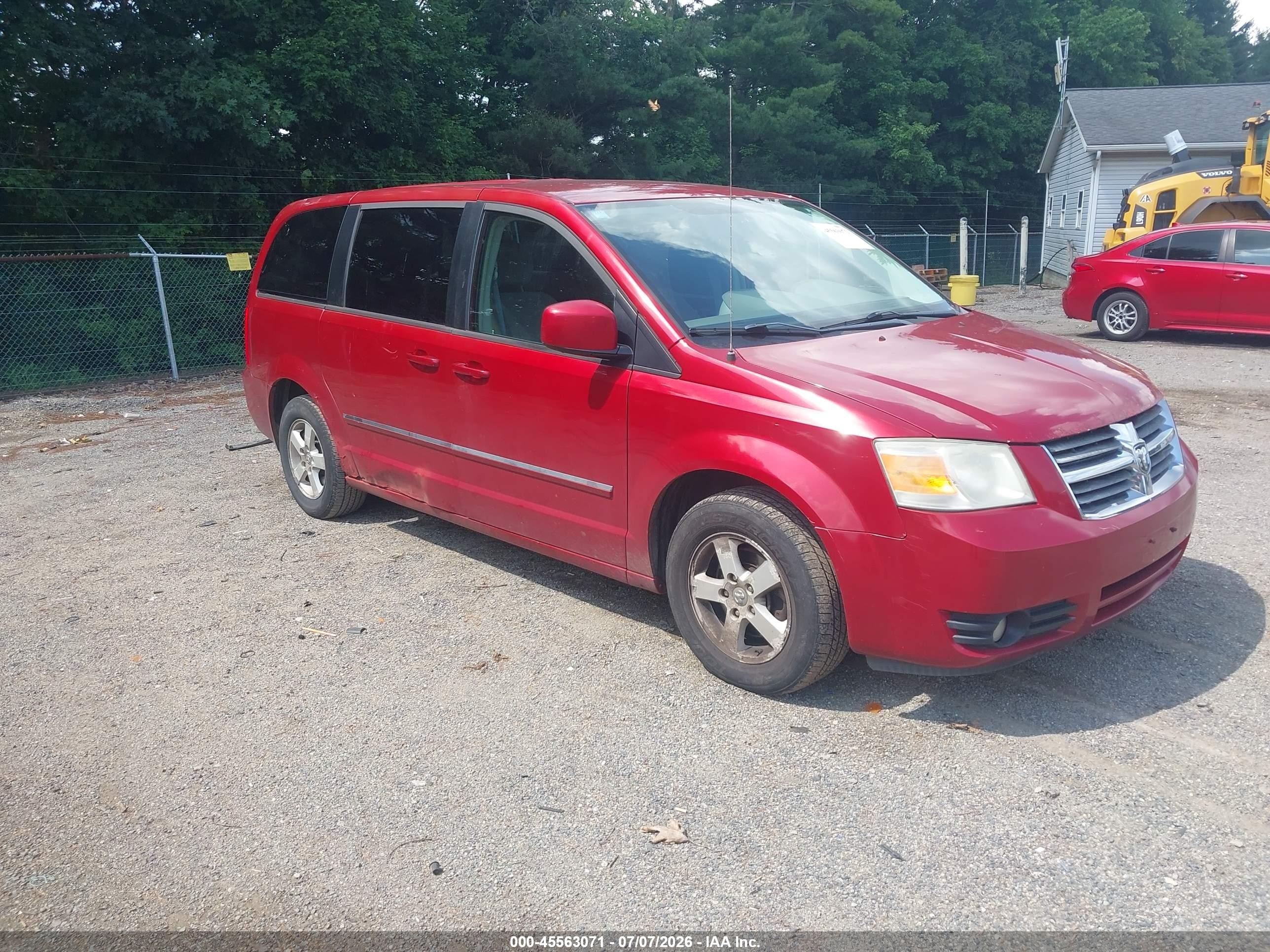 2008 Dodge Grand Caravan Sxt Maroon vin: 2D8HN54P58R835636