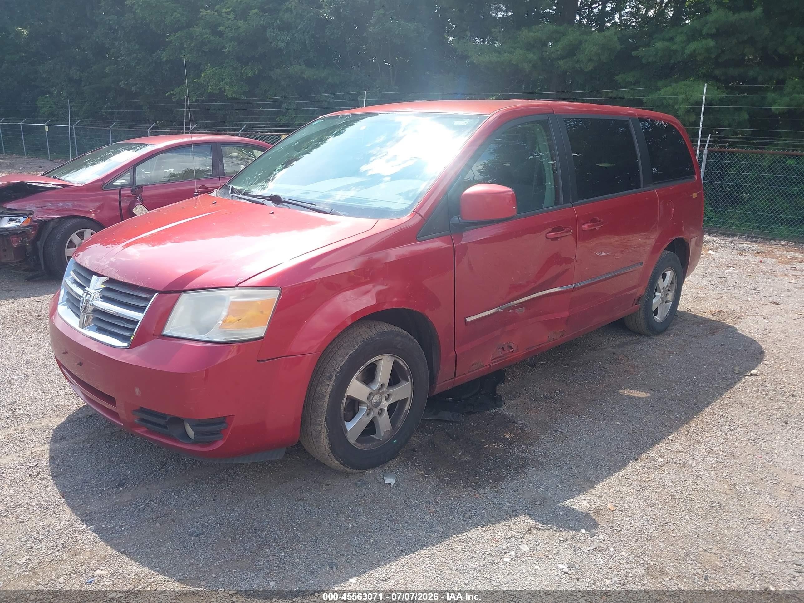 2008 Dodge Grand Caravan Sxt Maroon vin: 2D8HN54P58R835636