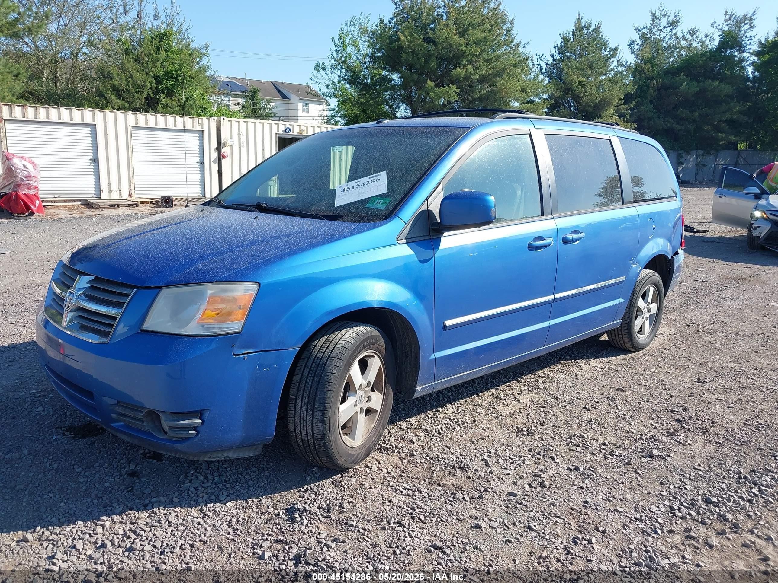 2008 Dodge Grand Caravan Sxt Blue vin: 2D8HN54P68R684001