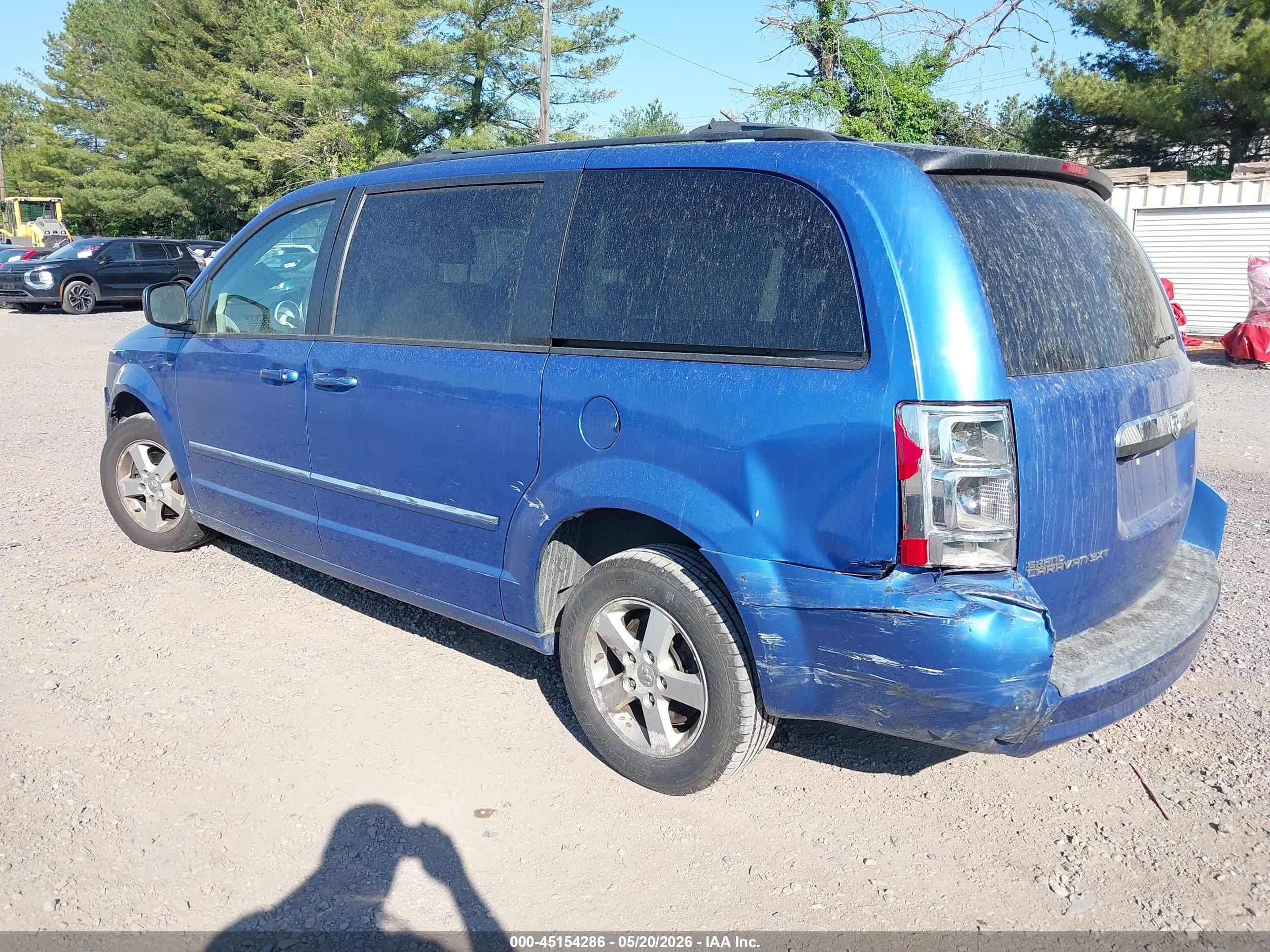 2008 Dodge Grand Caravan Sxt Blue vin: 2D8HN54P68R684001