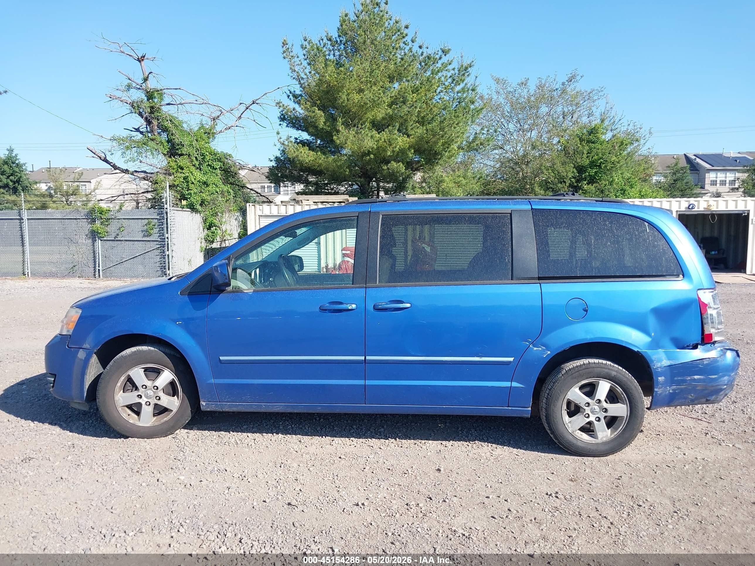 2008 Dodge Grand Caravan Sxt Blue vin: 2D8HN54P68R684001