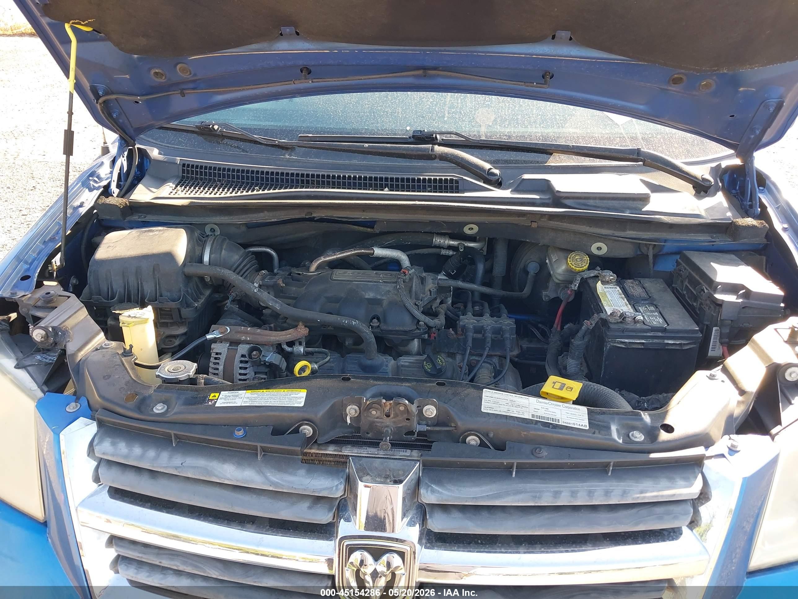 2008 Dodge Grand Caravan Sxt Blue vin: 2D8HN54P68R684001