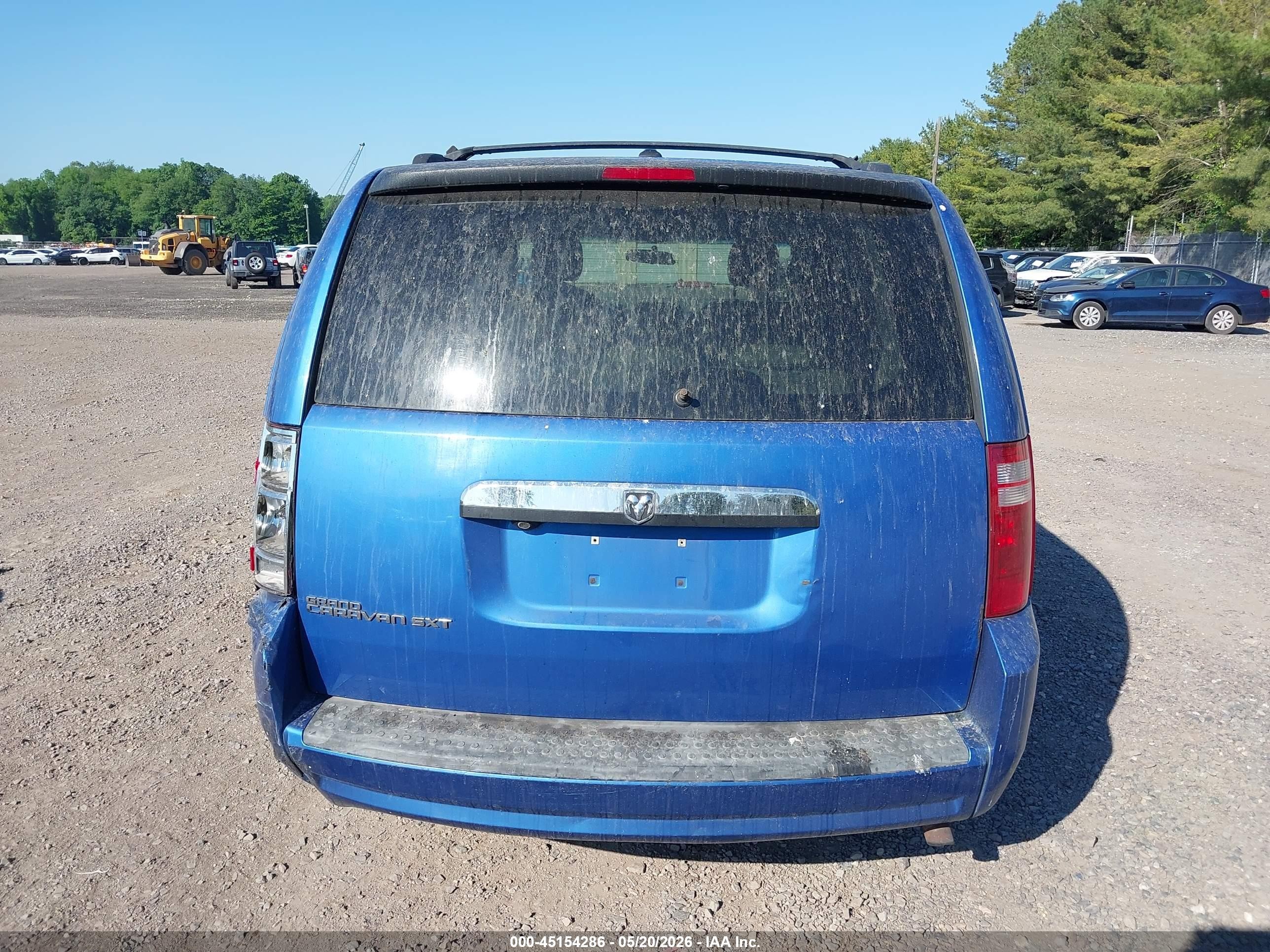 2008 Dodge Grand Caravan Sxt Blue vin: 2D8HN54P68R684001