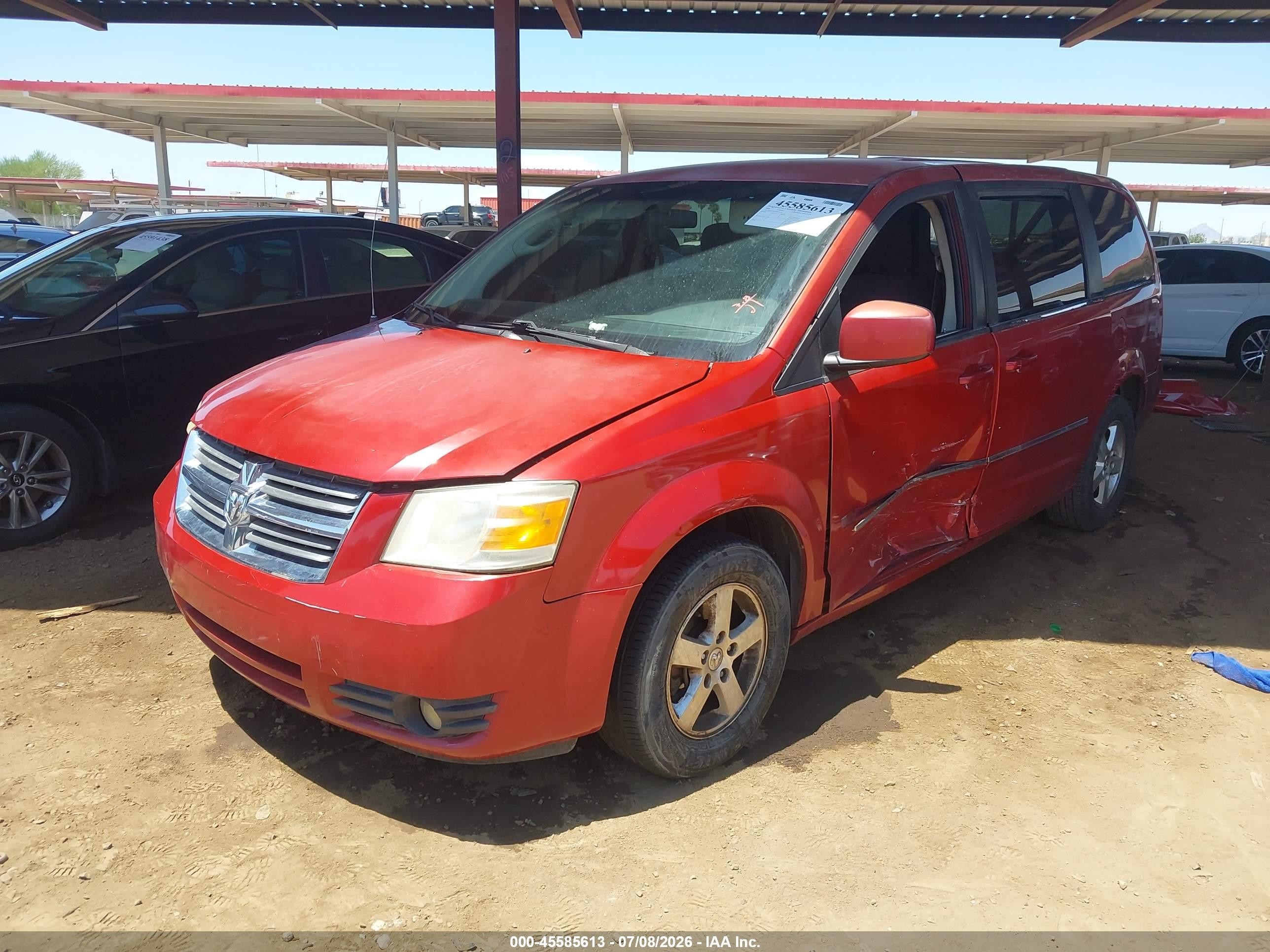 2008 Dodge Grand Caravan Sxt Red vin: 2D8HN54P78R655476
