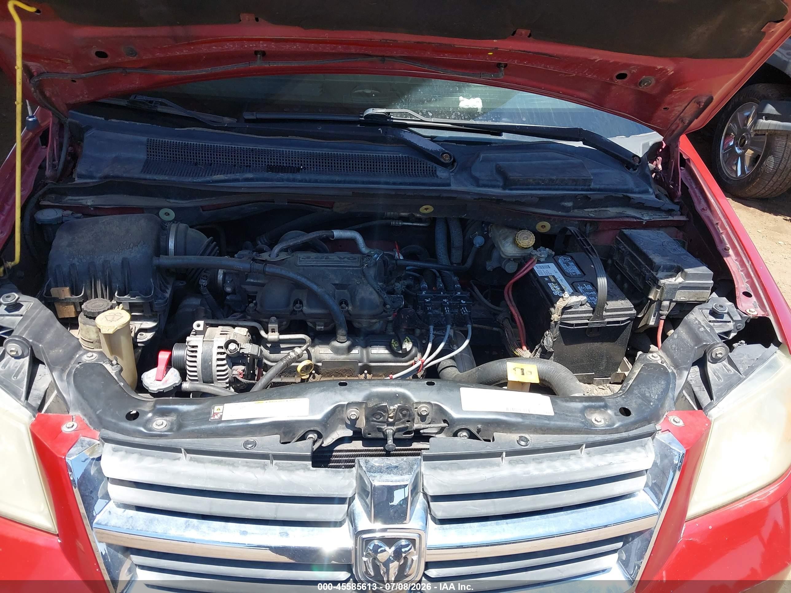 2008 Dodge Grand Caravan Sxt Red vin: 2D8HN54P78R655476