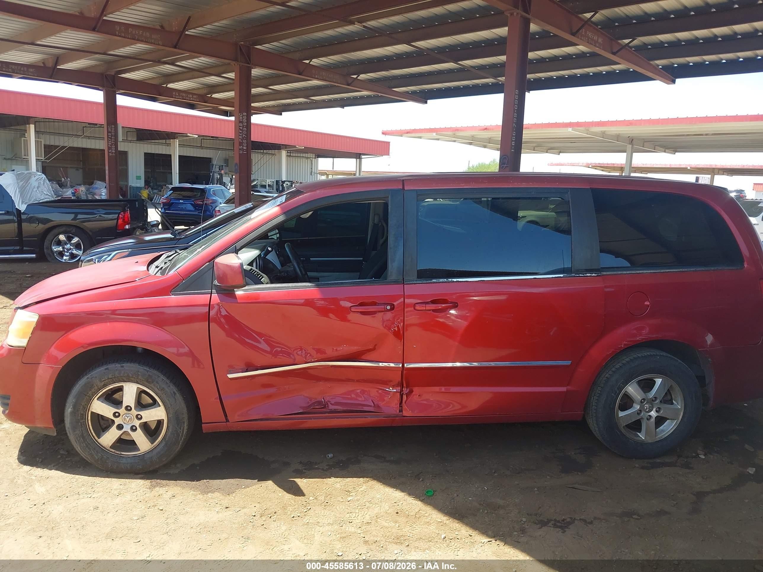 2008 Dodge Grand Caravan Sxt Red vin: 2D8HN54P78R655476