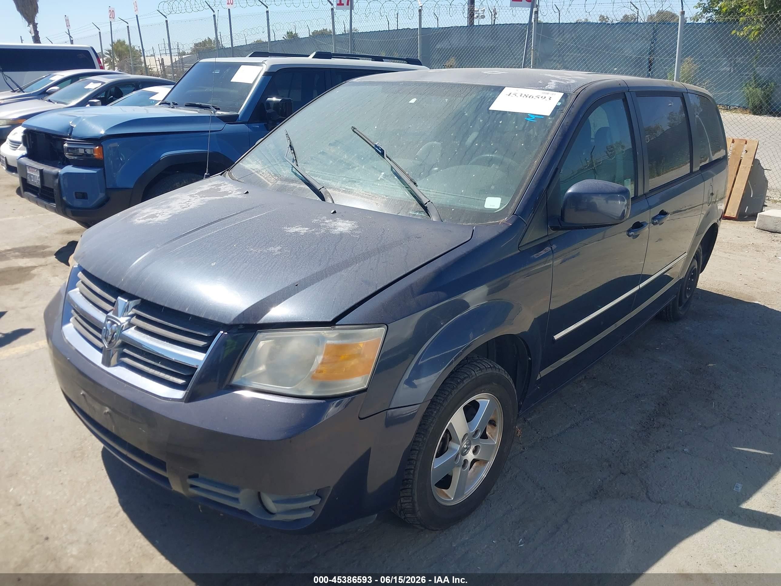 2008 Dodge Grand Caravan Sxt Blue vin: 2D8HN54P88R655213