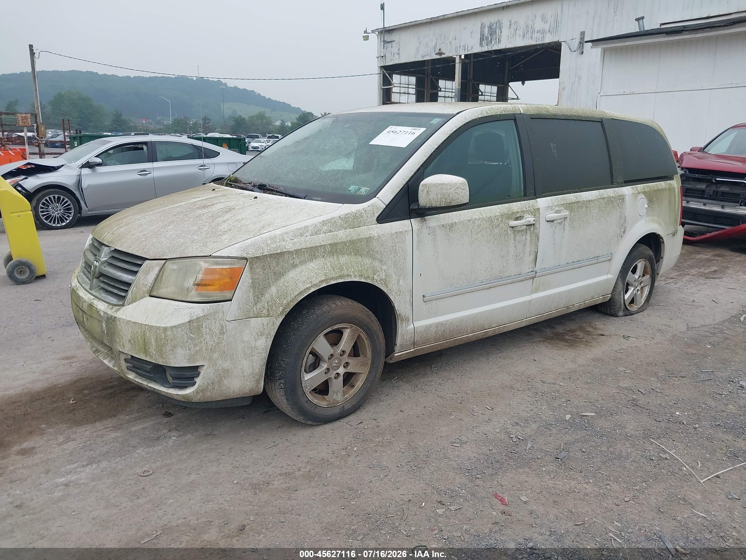 2008 Dodge Grand Caravan Sxt White vin: 2D8HN54PX8R751666