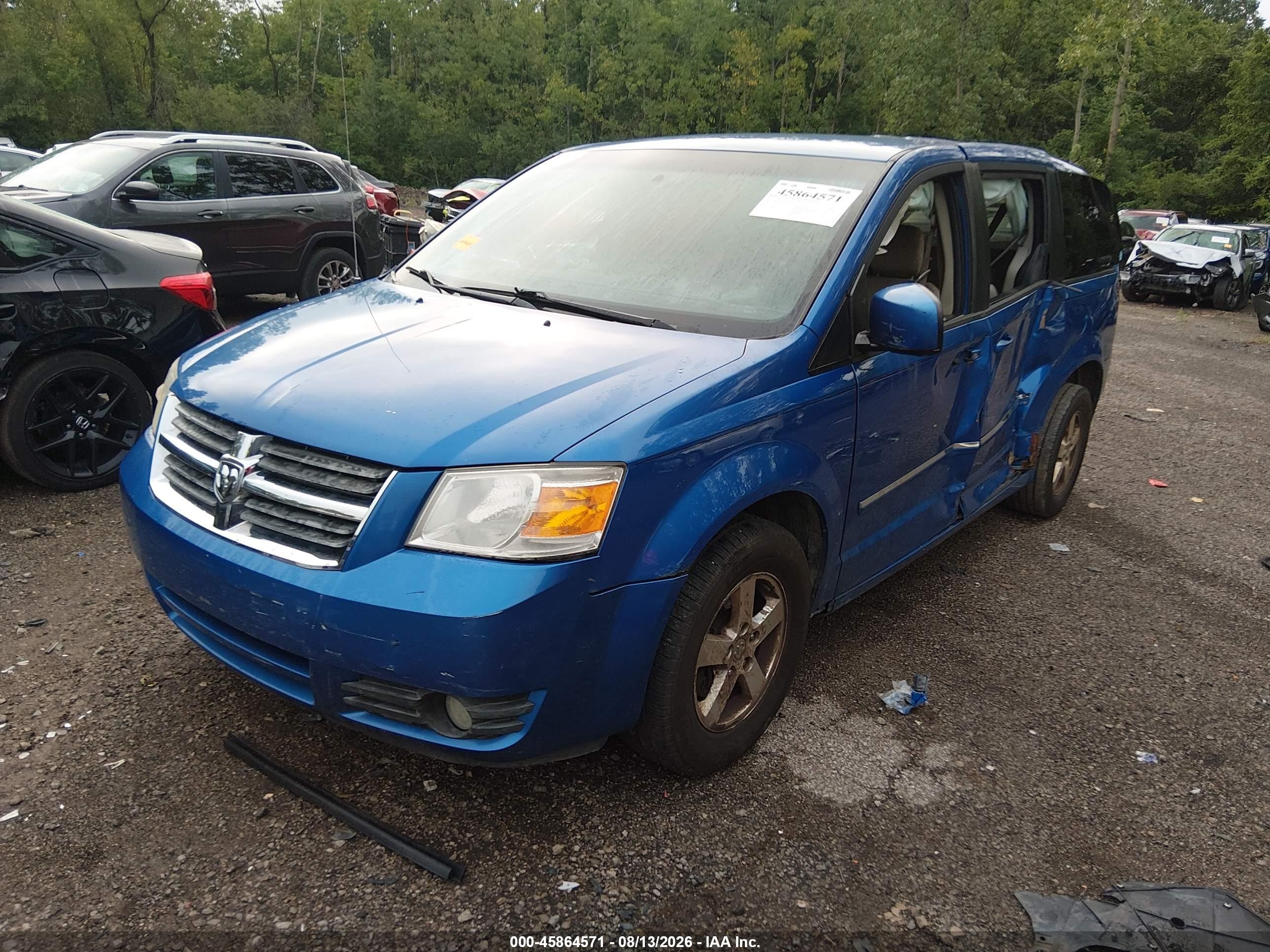 2008 Dodge Grand Caravan Sxt Blue vin: 2D8HN54PX8R764630