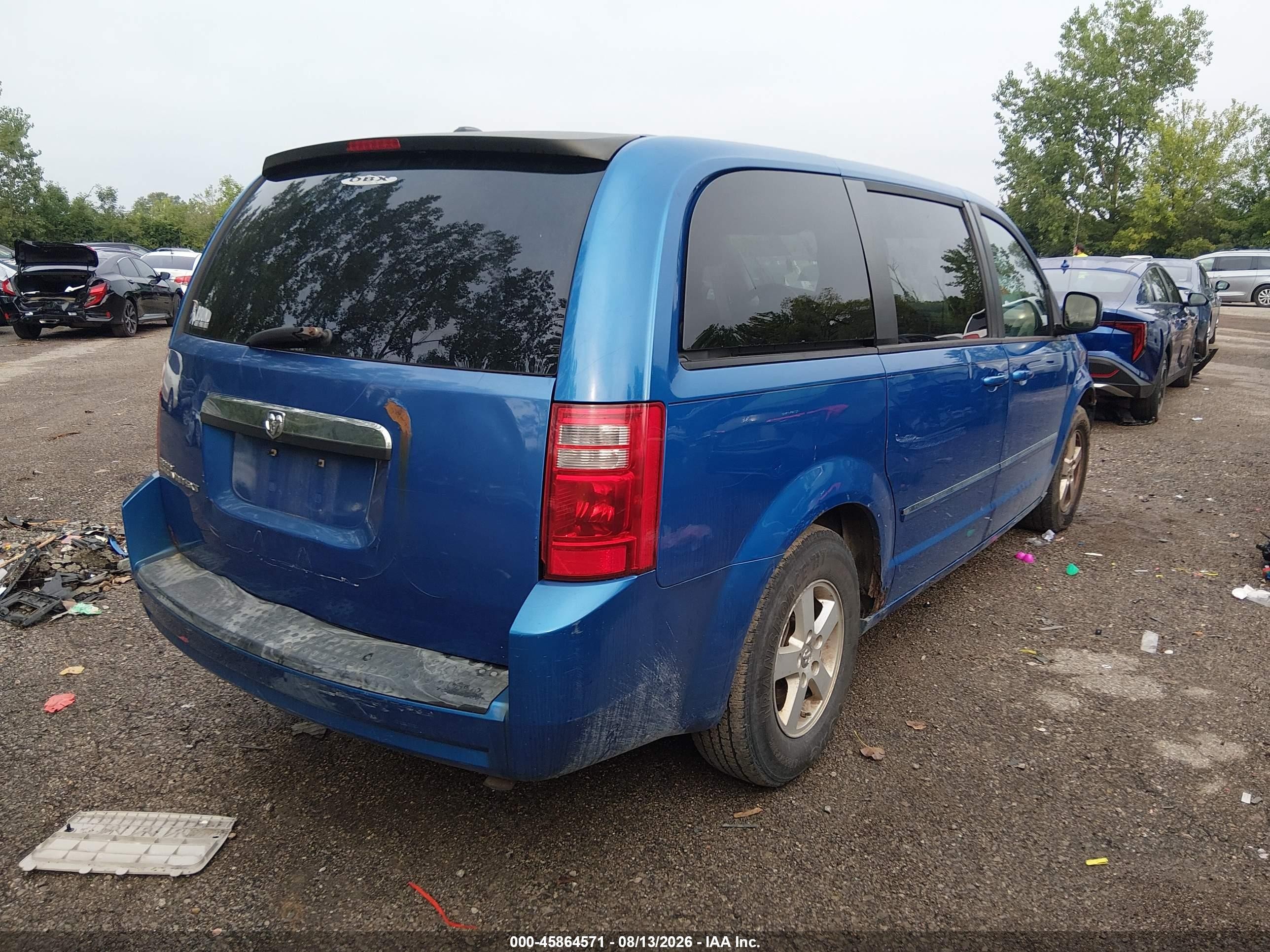 2008 Dodge Grand Caravan Sxt Blue vin: 2D8HN54PX8R764630