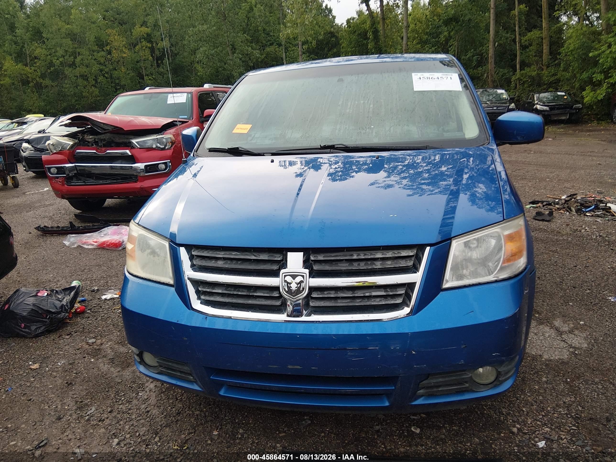 2008 Dodge Grand Caravan Sxt Blue vin: 2D8HN54PX8R764630