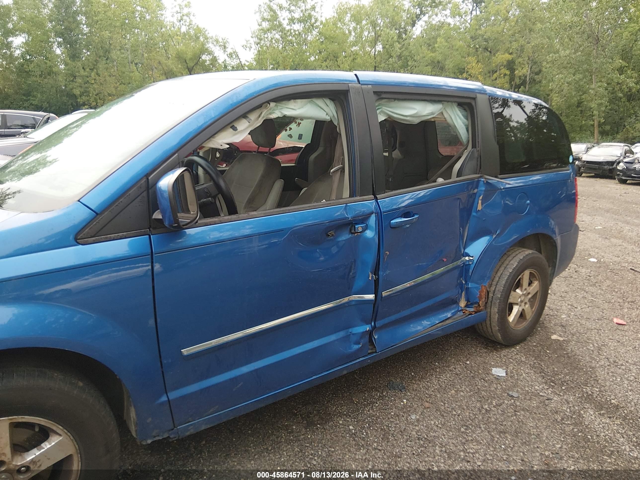 2008 Dodge Grand Caravan Sxt Blue vin: 2D8HN54PX8R764630