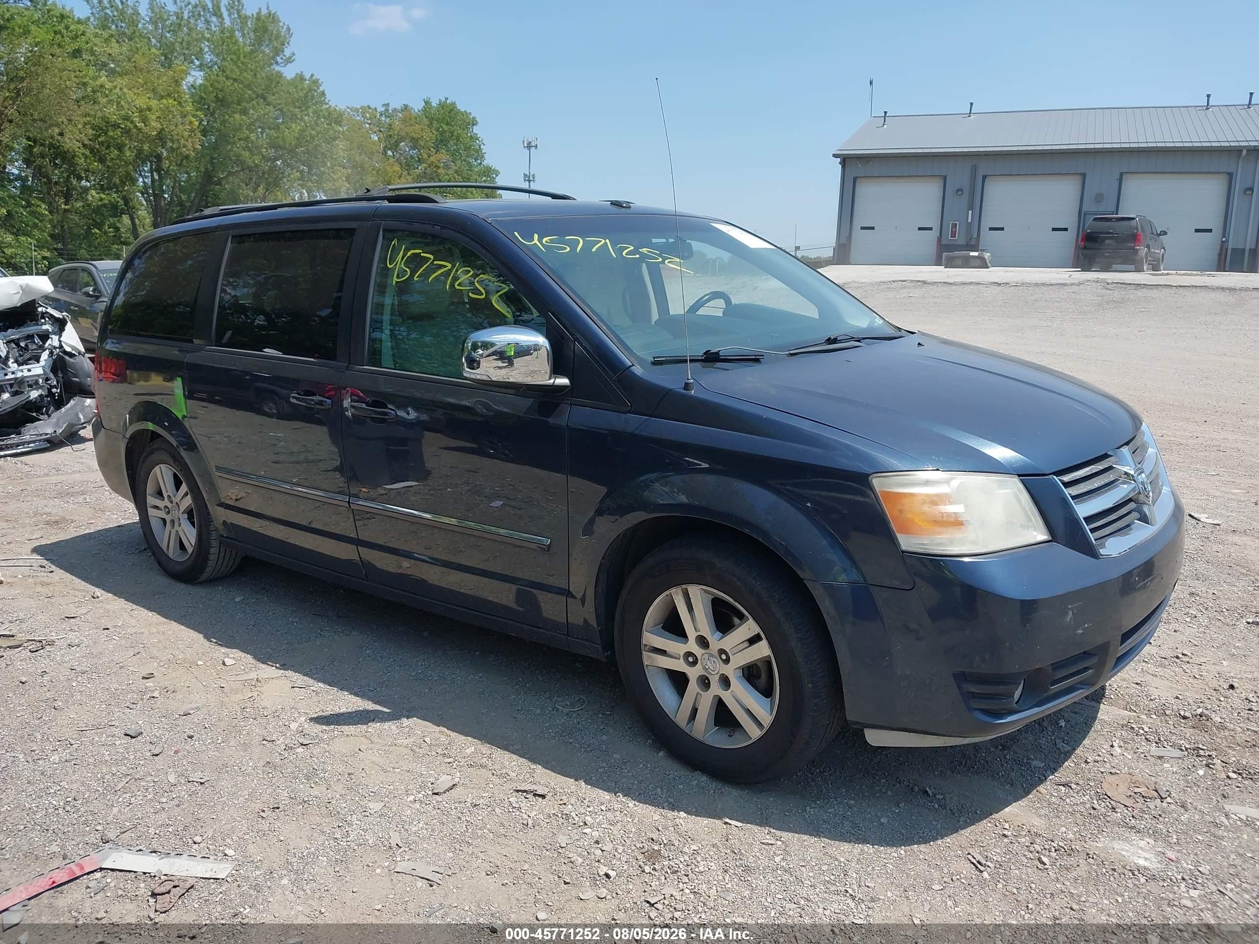 2008 Dodge Grand Caravan Sxt Blue vin: 2D8HN54X08R125303