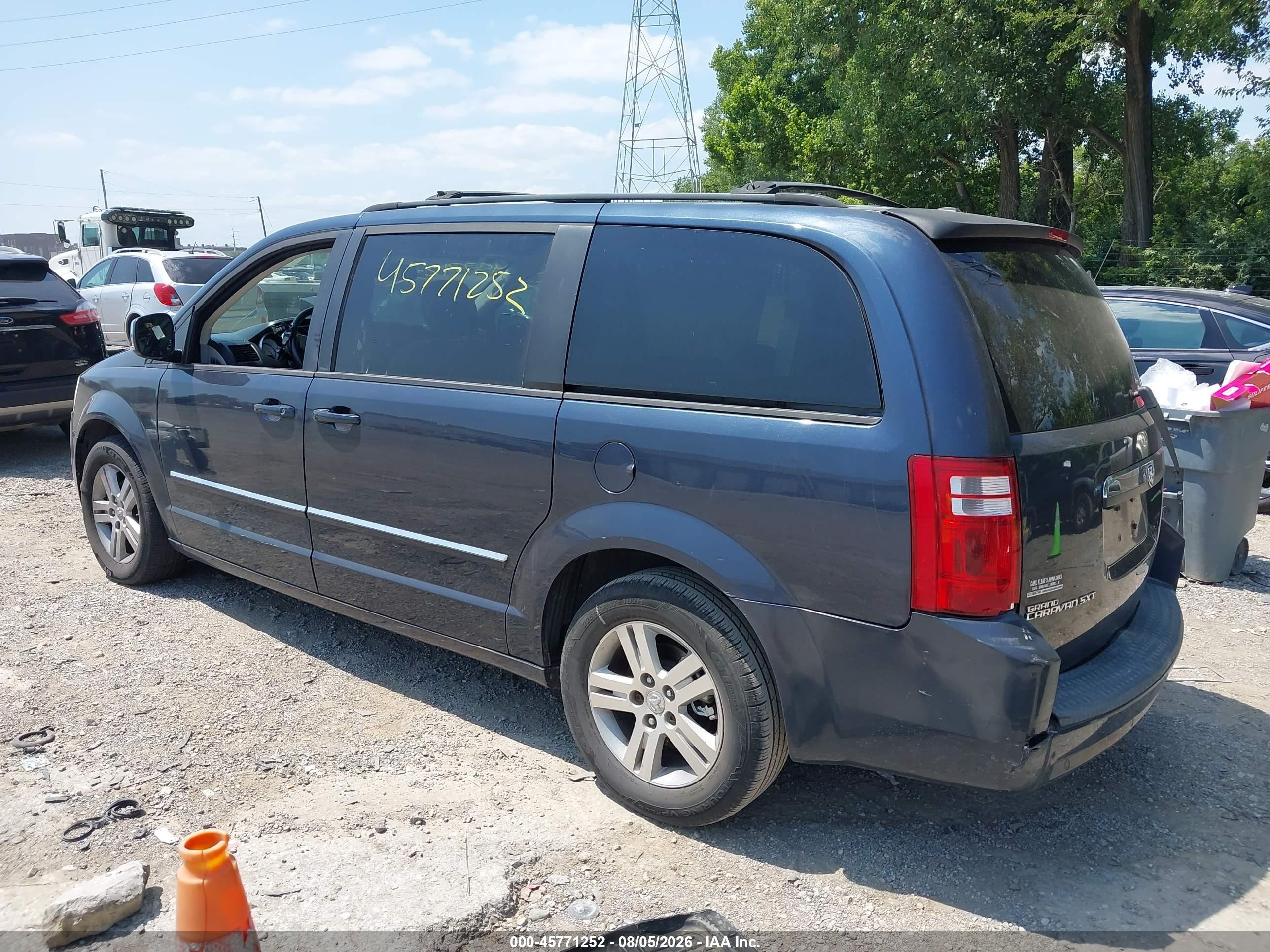 2008 Dodge Grand Caravan Sxt Blue vin: 2D8HN54X08R125303