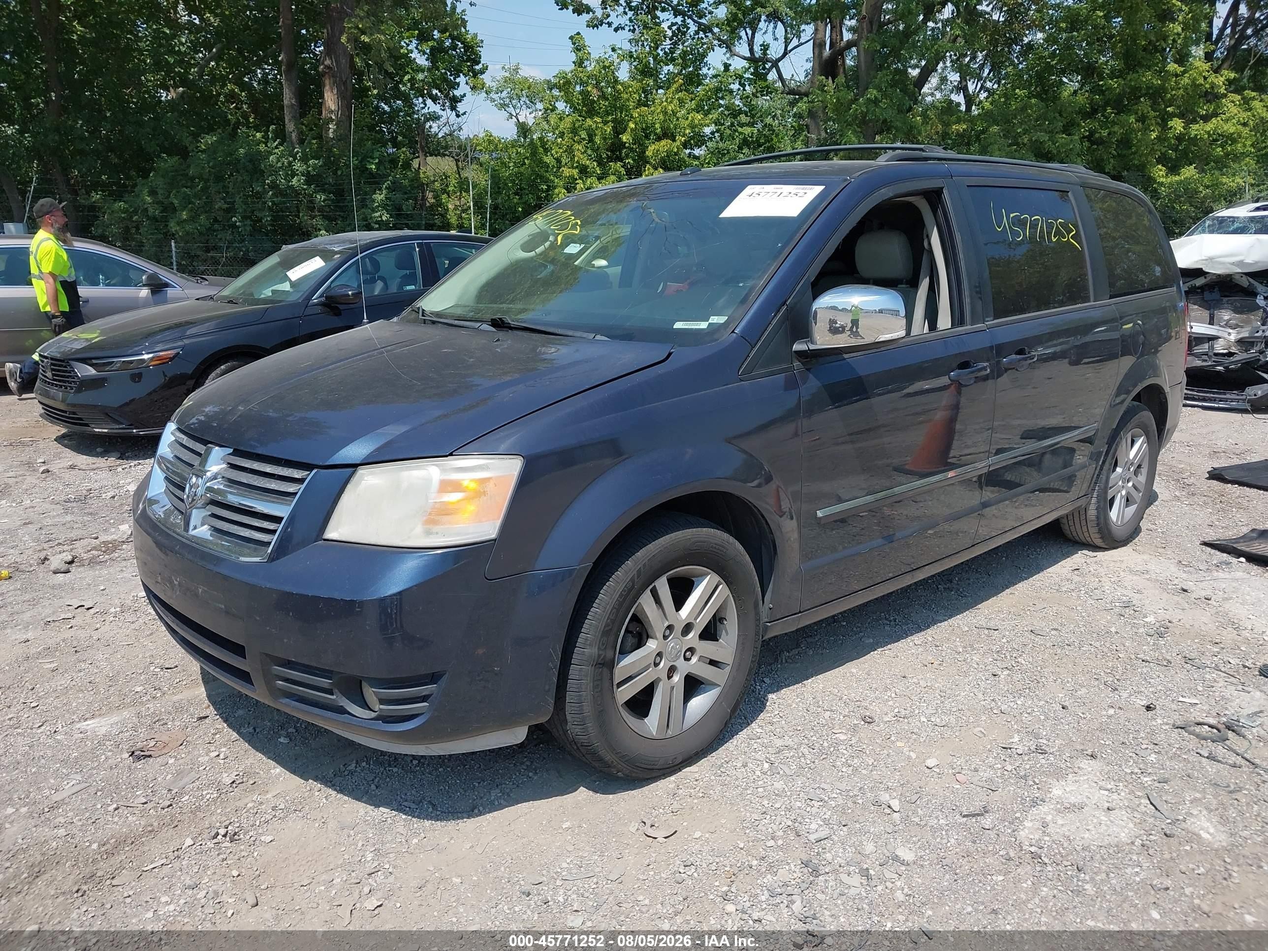 2008 Dodge Grand Caravan Sxt Blue vin: 2D8HN54X08R125303