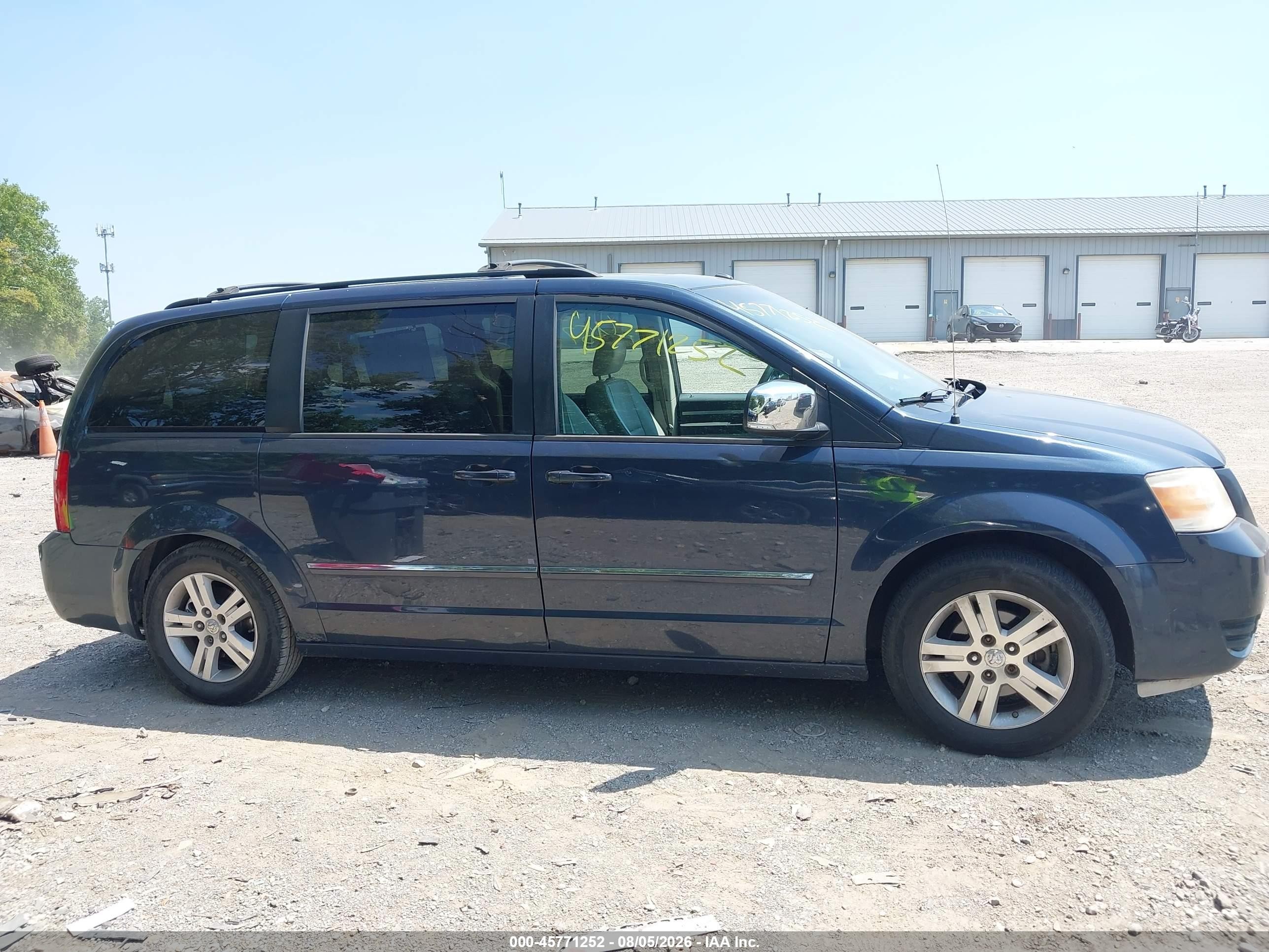 2008 Dodge Grand Caravan Sxt Blue vin: 2D8HN54X08R125303