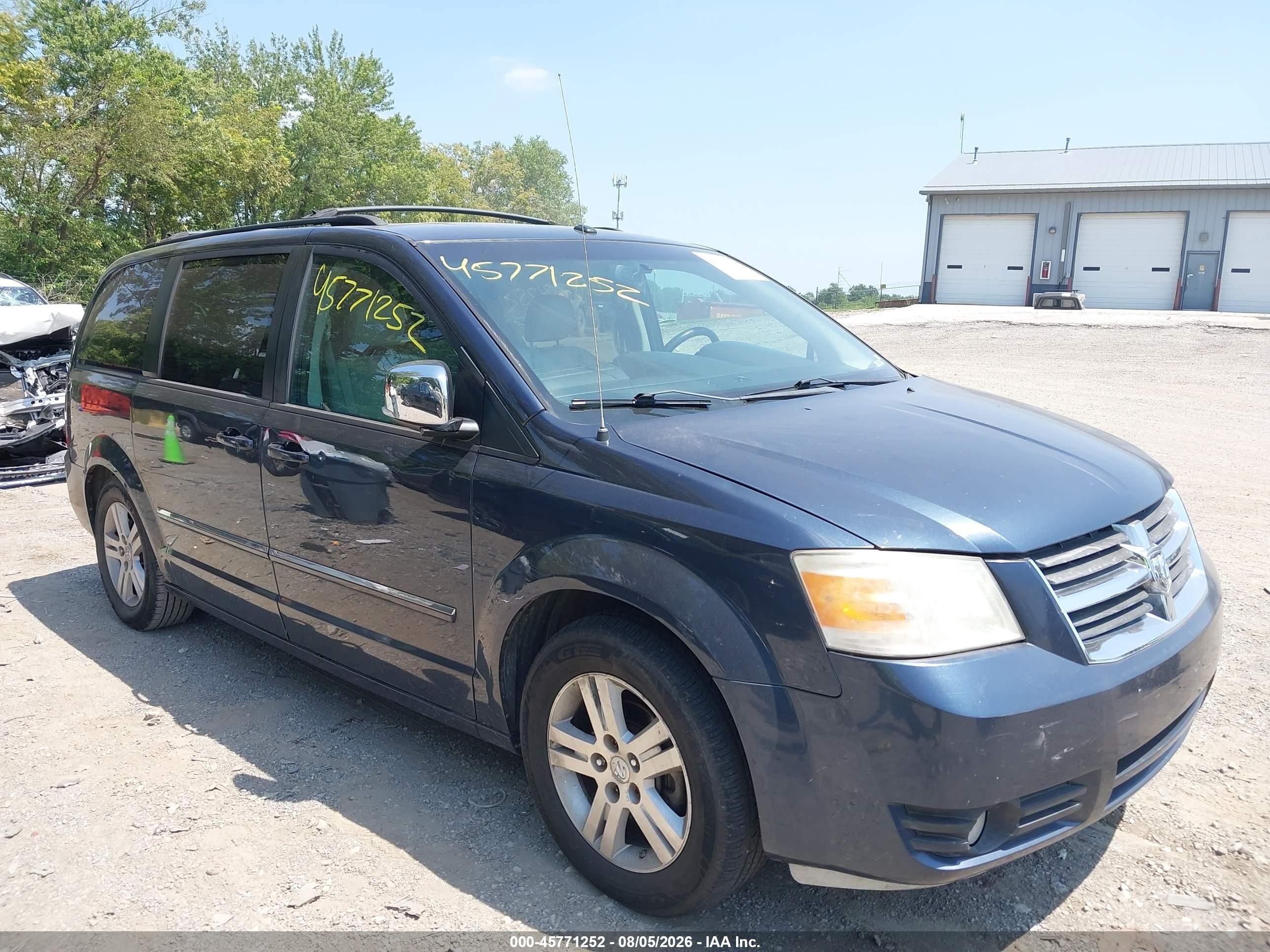 2008 Dodge Grand Caravan Sxt Blue vin: 2D8HN54X08R125303