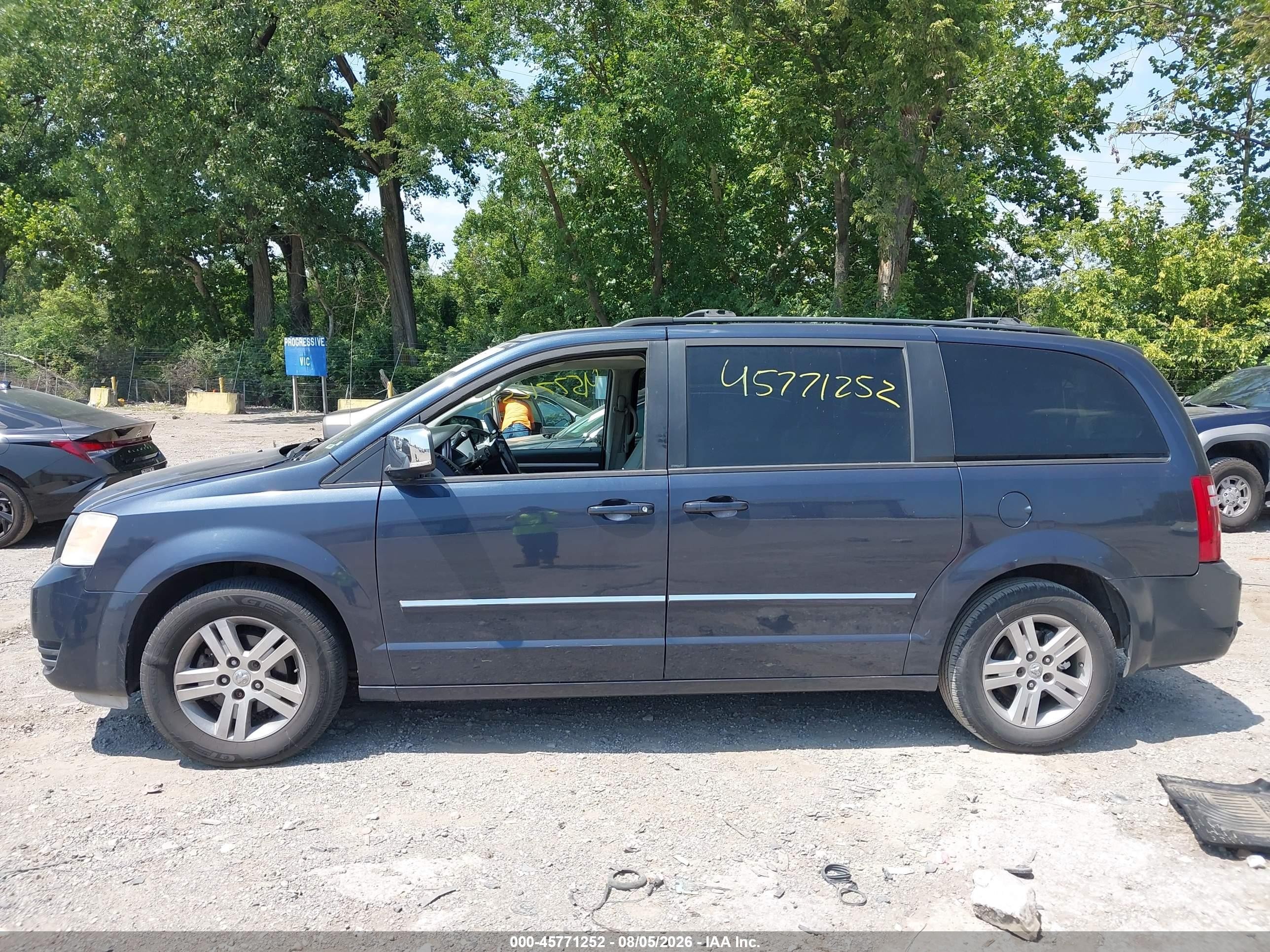 2008 Dodge Grand Caravan Sxt Blue vin: 2D8HN54X08R125303