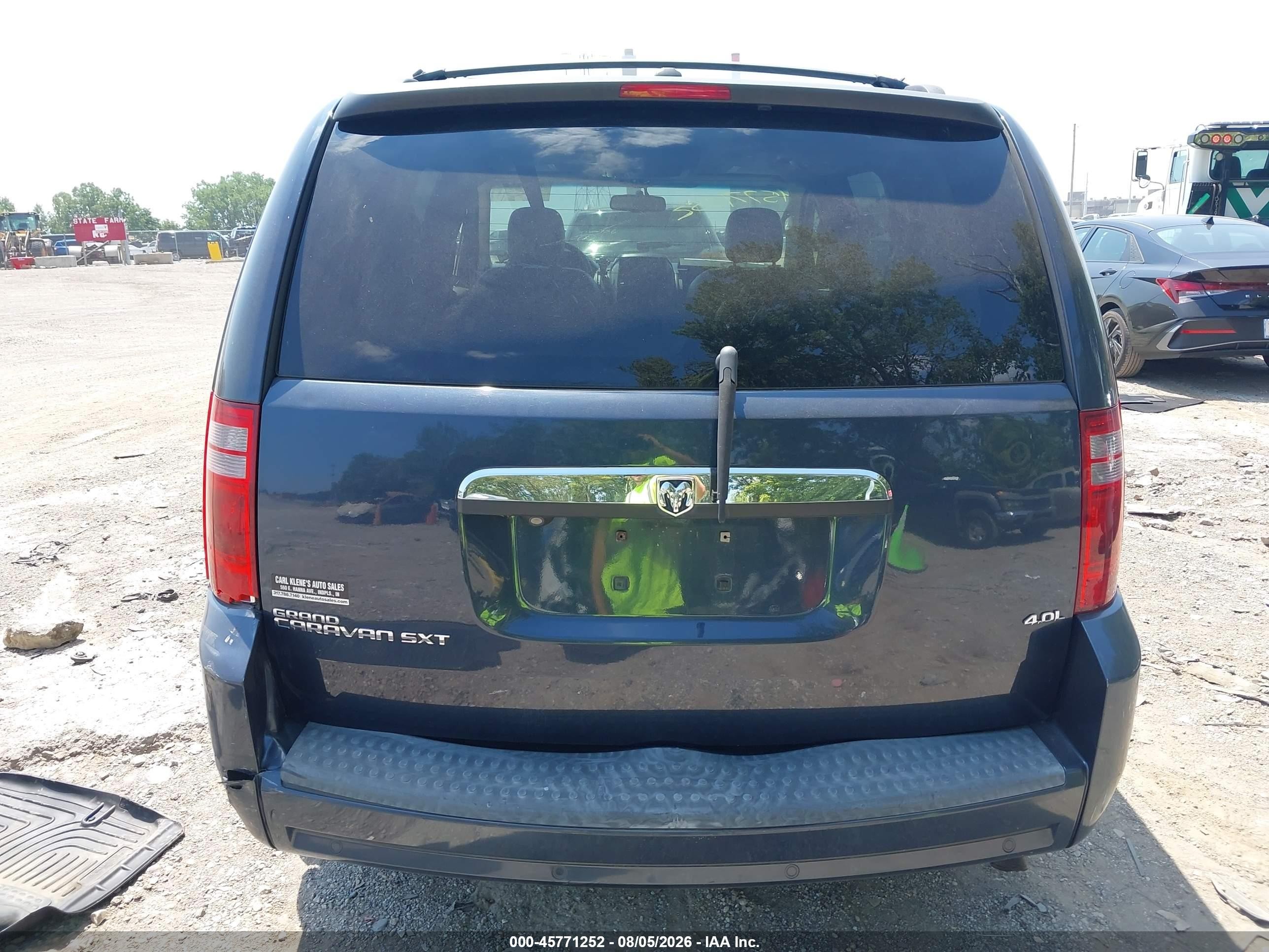 2008 Dodge Grand Caravan Sxt Blue vin: 2D8HN54X08R125303