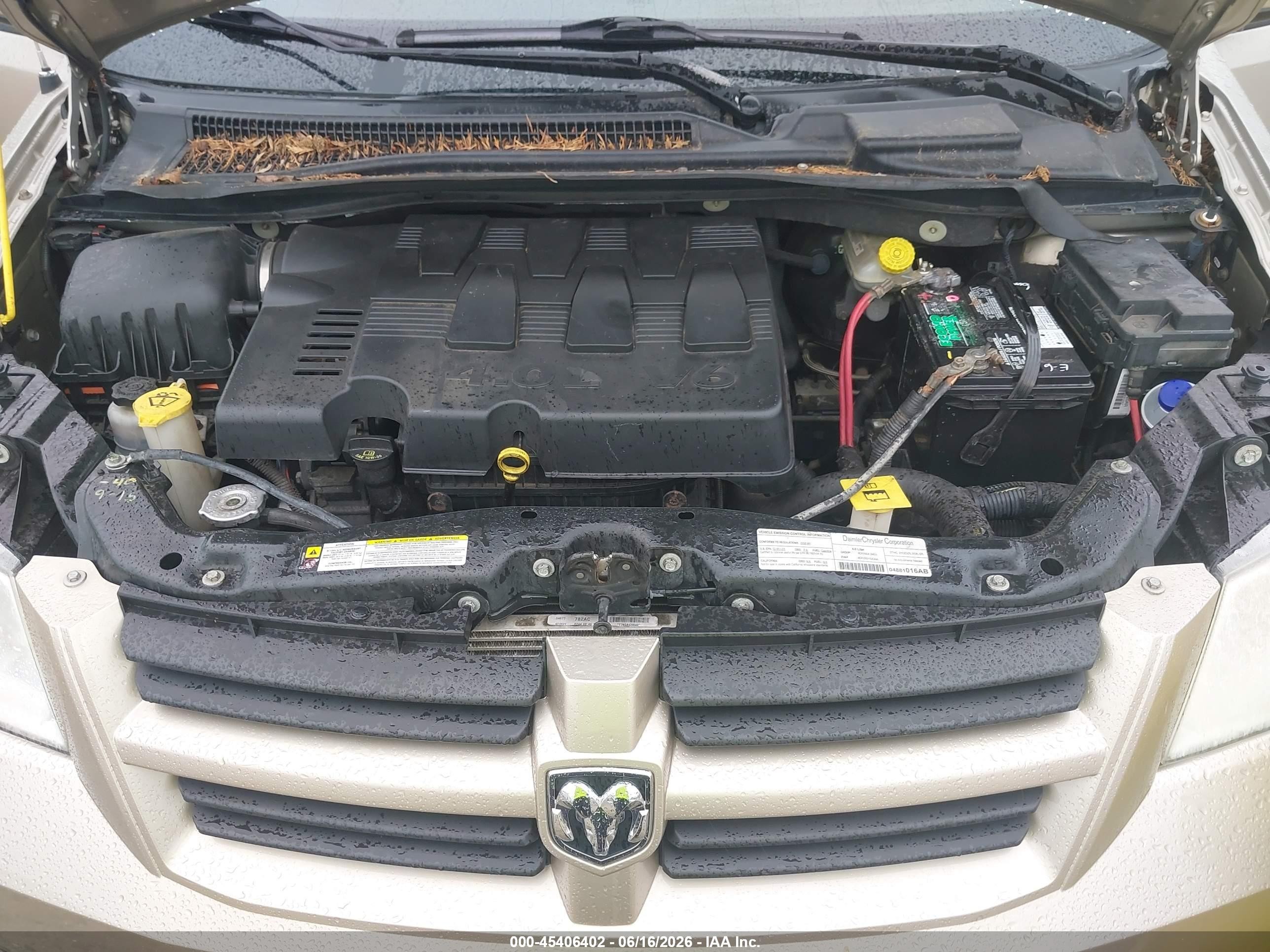 2008 Dodge Grand Caravan Sxt Gold vin: 2D8HN54X08R147155