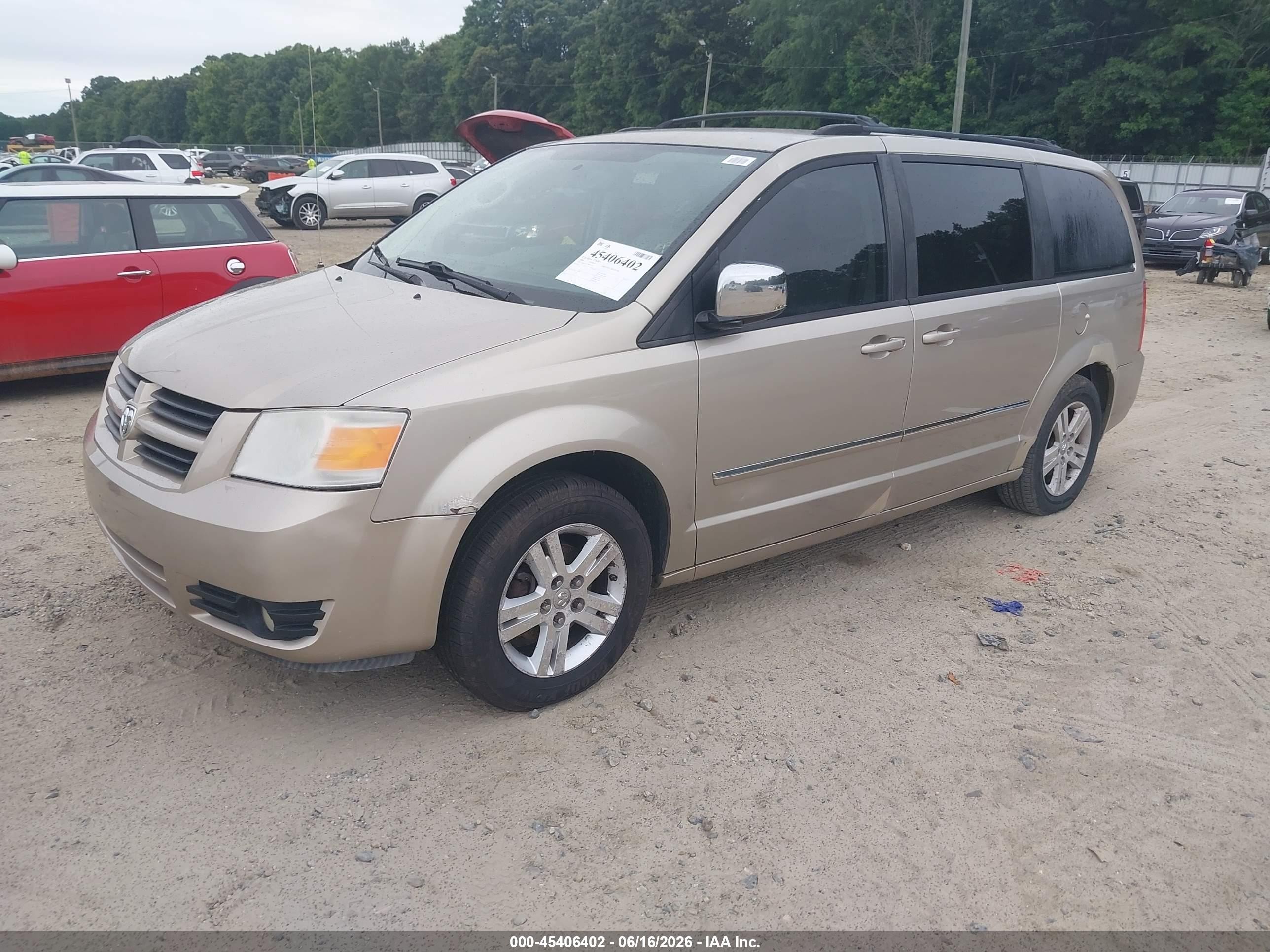 2008 Dodge Grand Caravan Sxt Gold vin: 2D8HN54X08R147155