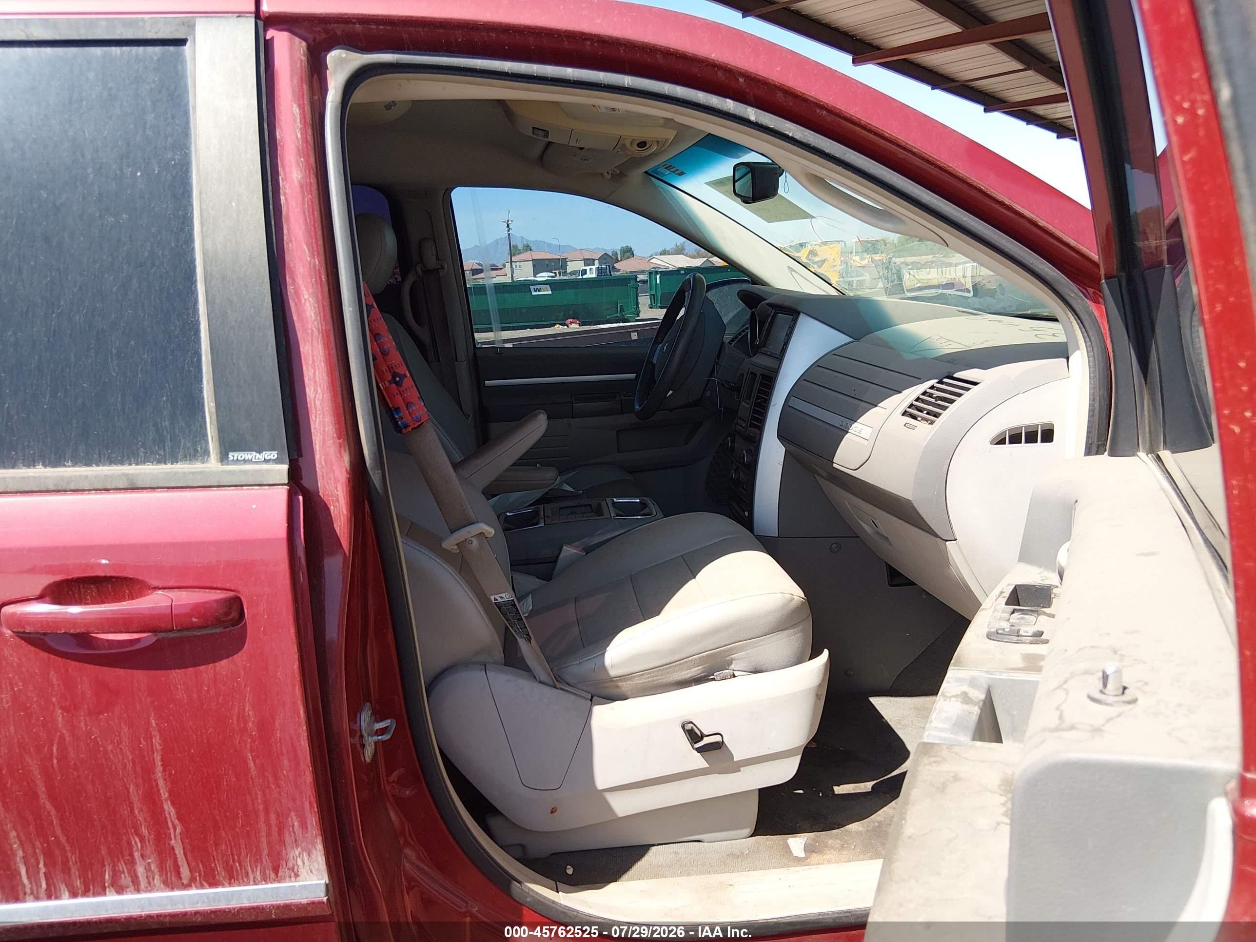 2008 Dodge Grand Caravan Sxt Burgundy vin: 2D8HN54X18R140585