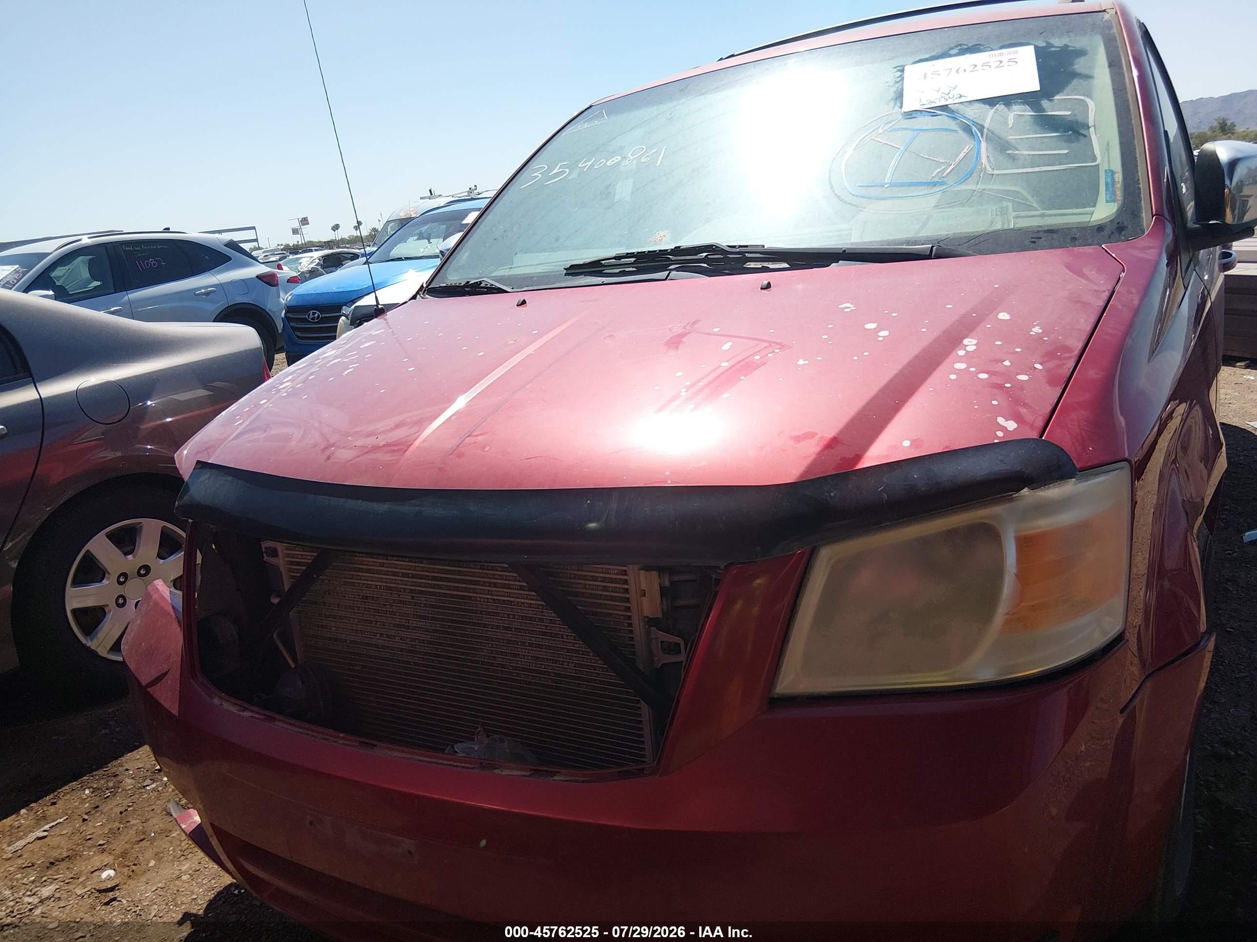 2008 Dodge Grand Caravan Sxt Burgundy vin: 2D8HN54X18R140585