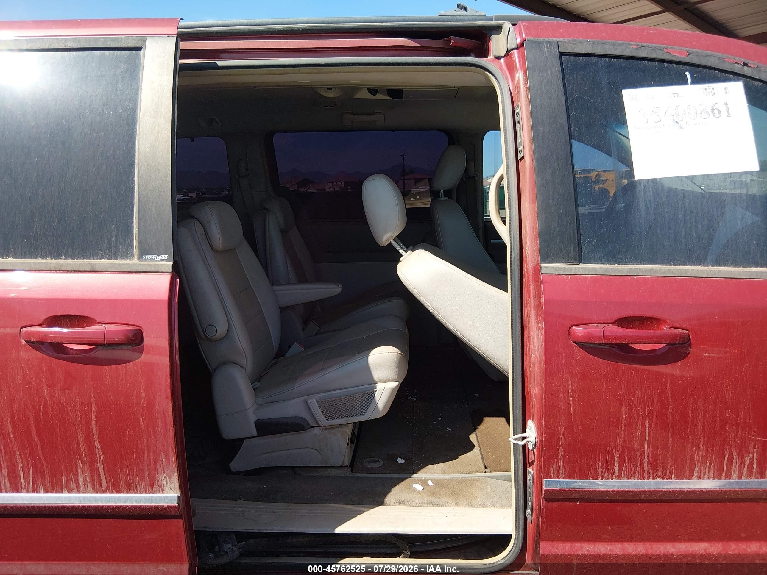 2008 Dodge Grand Caravan Sxt Burgundy vin: 2D8HN54X18R140585